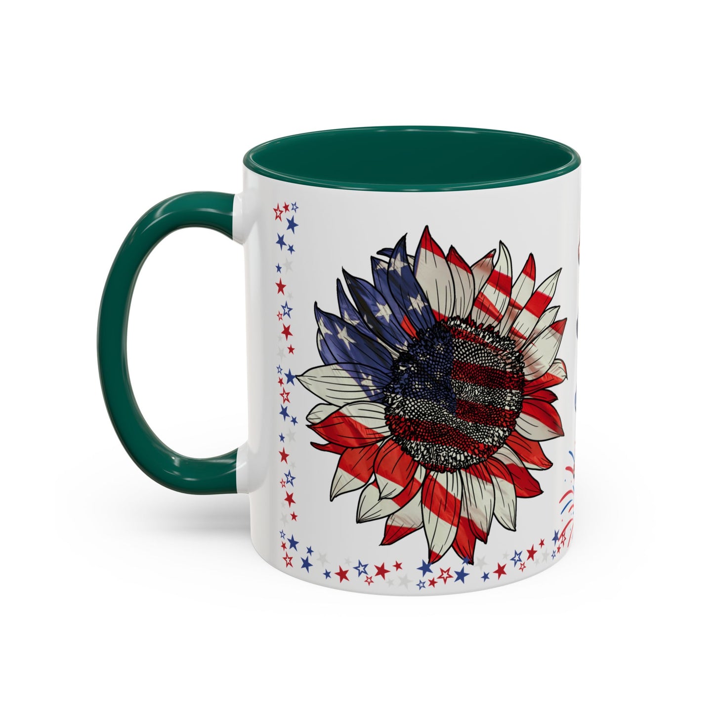 July 4, Red & Blue, Colorful Mugs, 11oz - 10590