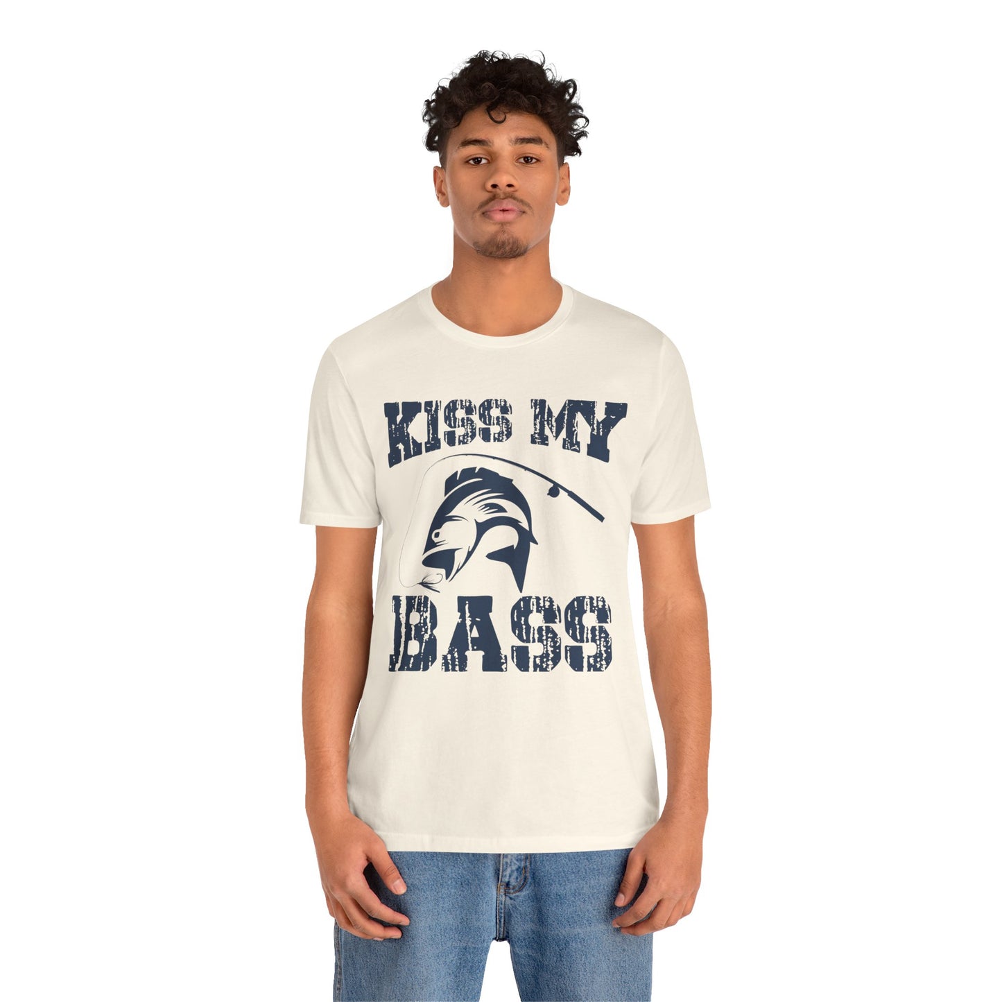 Fishing:  Kiss My Bass - Unisex Jersey Short Sleeve Tee - 14021