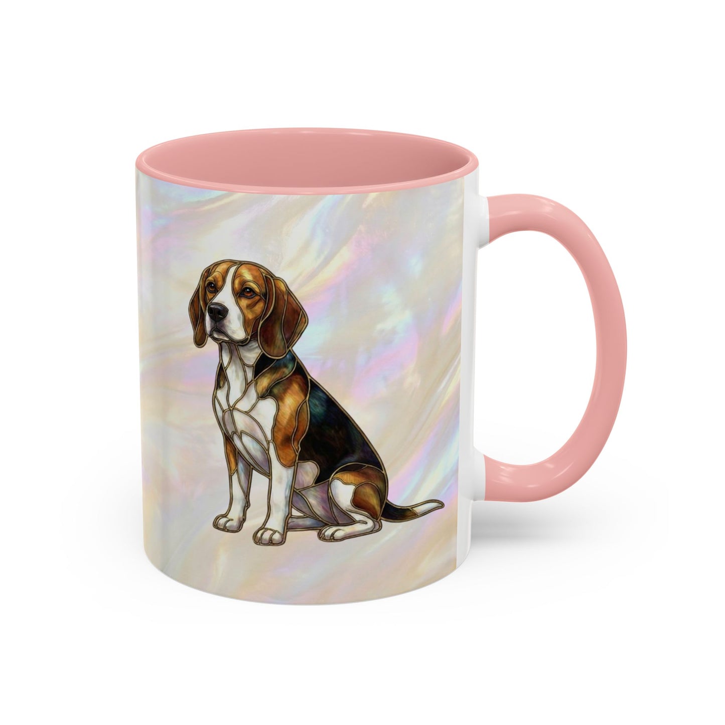 Beagle Accent Coffee Mug — Stained Glass Design (11/15oz) - 14615