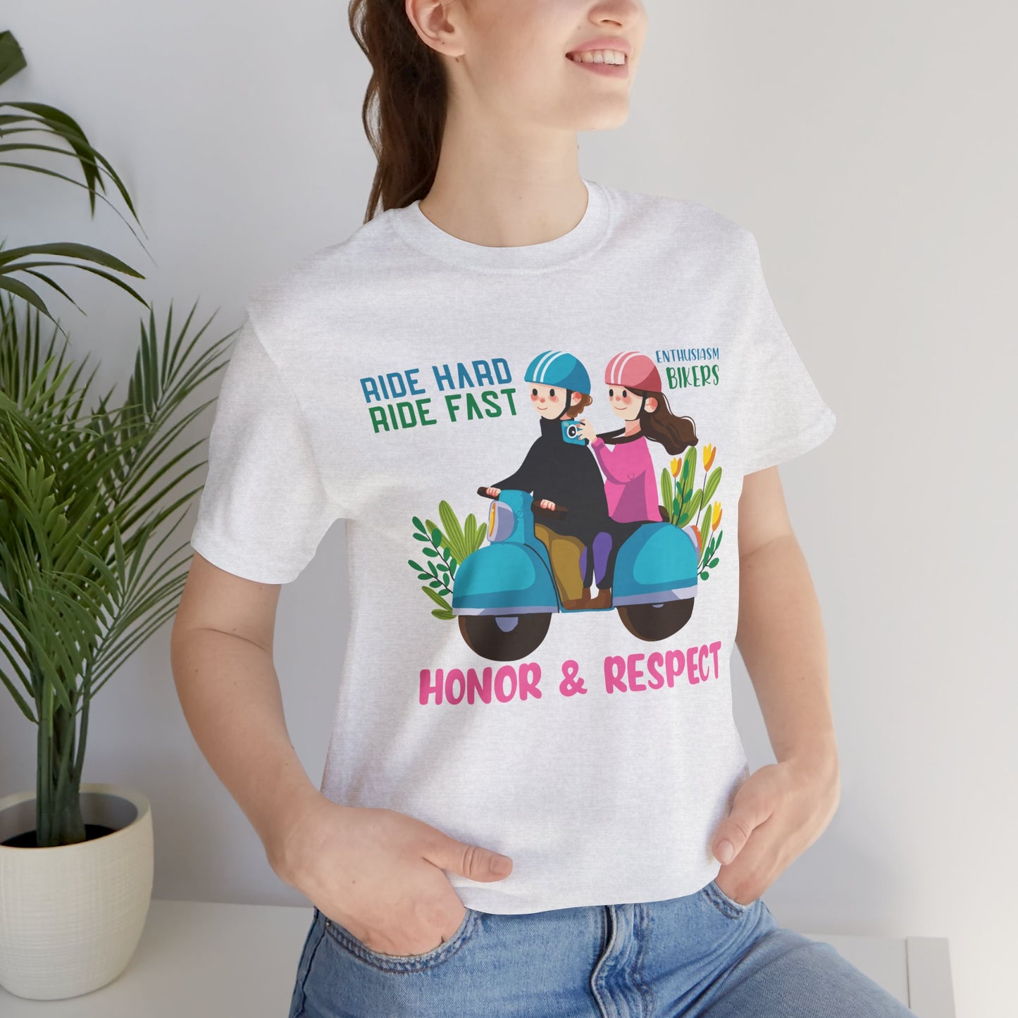 Bikers: Ride Hard, Ride Fast  - Unisex Jersey Short Sleeve Tee - 13611