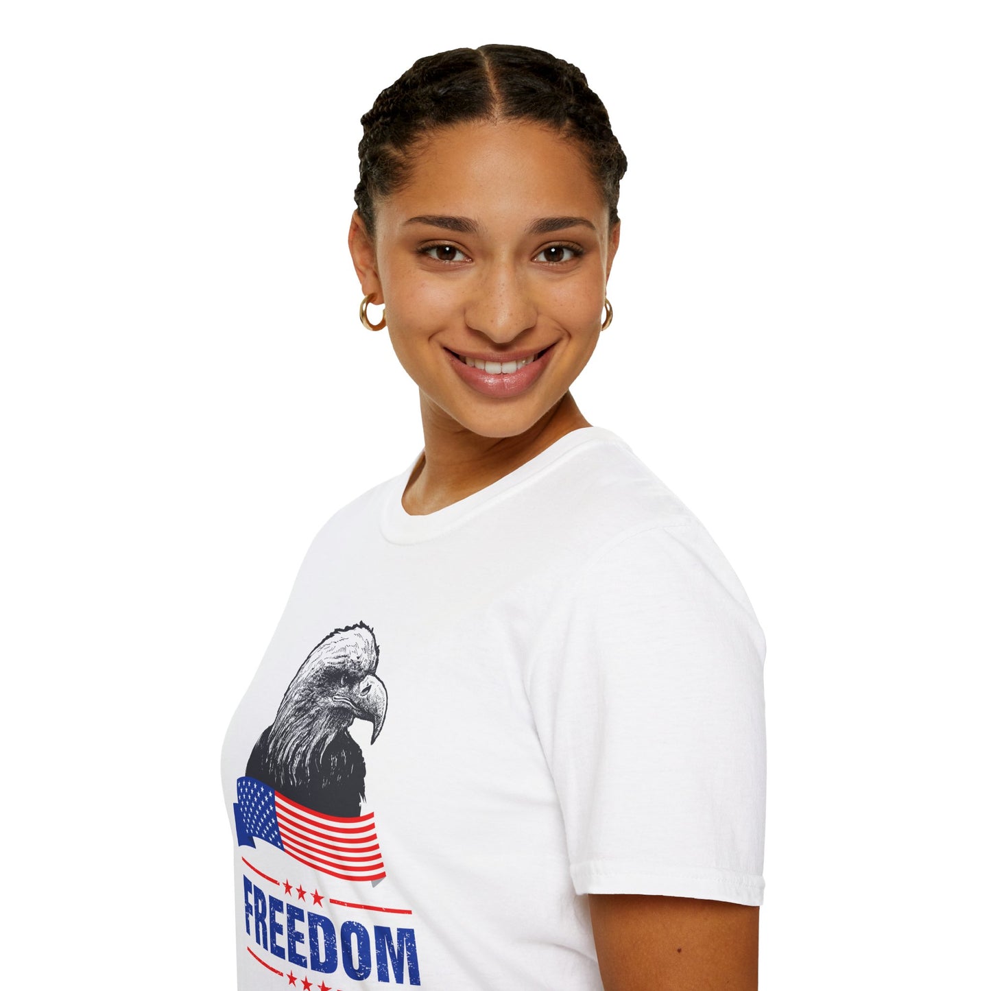 Eagle Freedom T-Shirt - Patriotic Tee for Independence Day, Memorial Day, Veteran's Day, Casual Wear, Gift for Freedom Lovers - 13738
