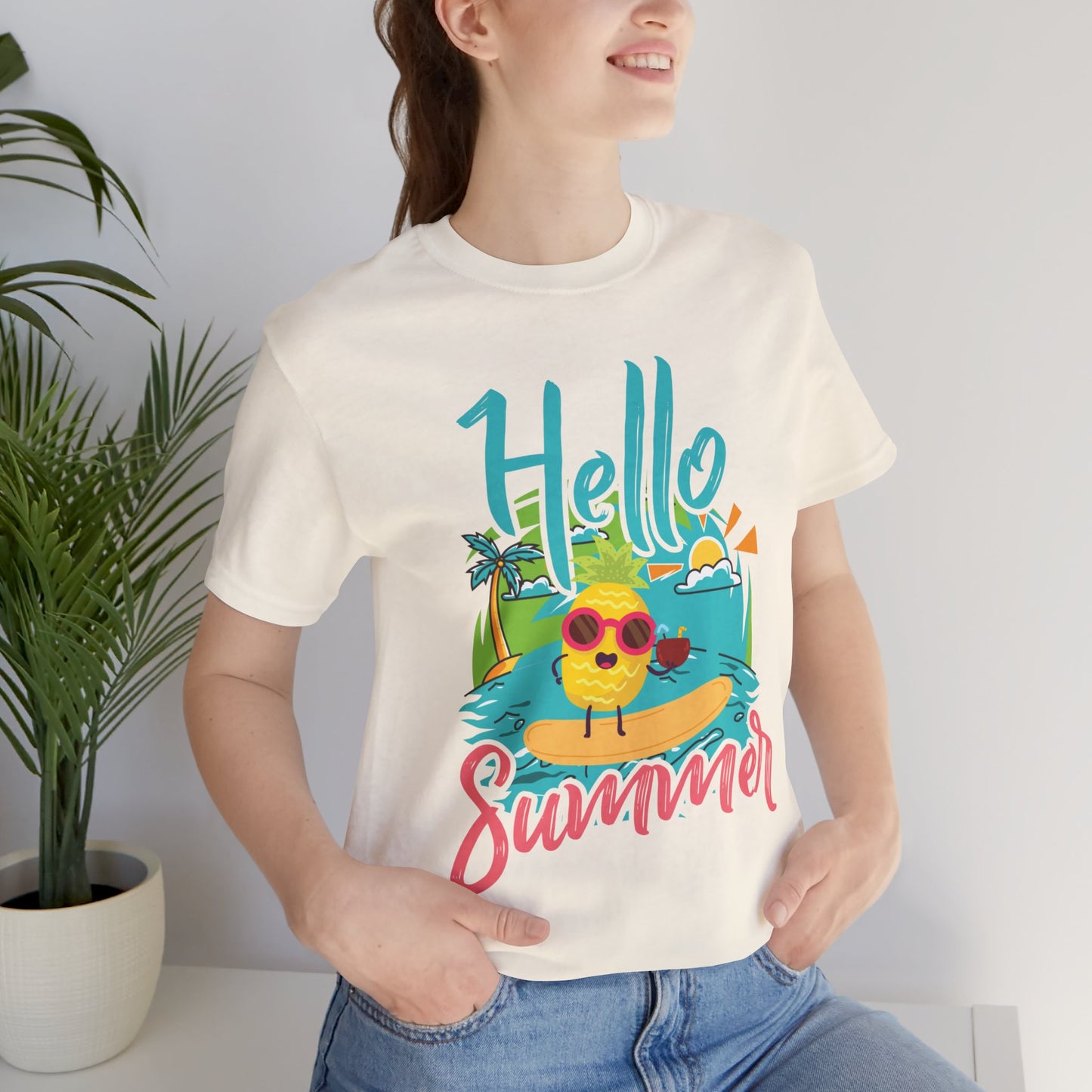 Hello Summer - Unisex Jersey Short Sleeve Tee - 13088