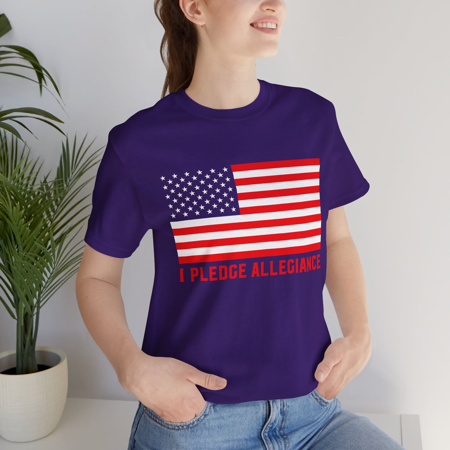 Patriotic Pledge Tee, Unisex T-Shirt for Celebrating Freedom, Independence Day Shirt Gift for Patriots - 13697