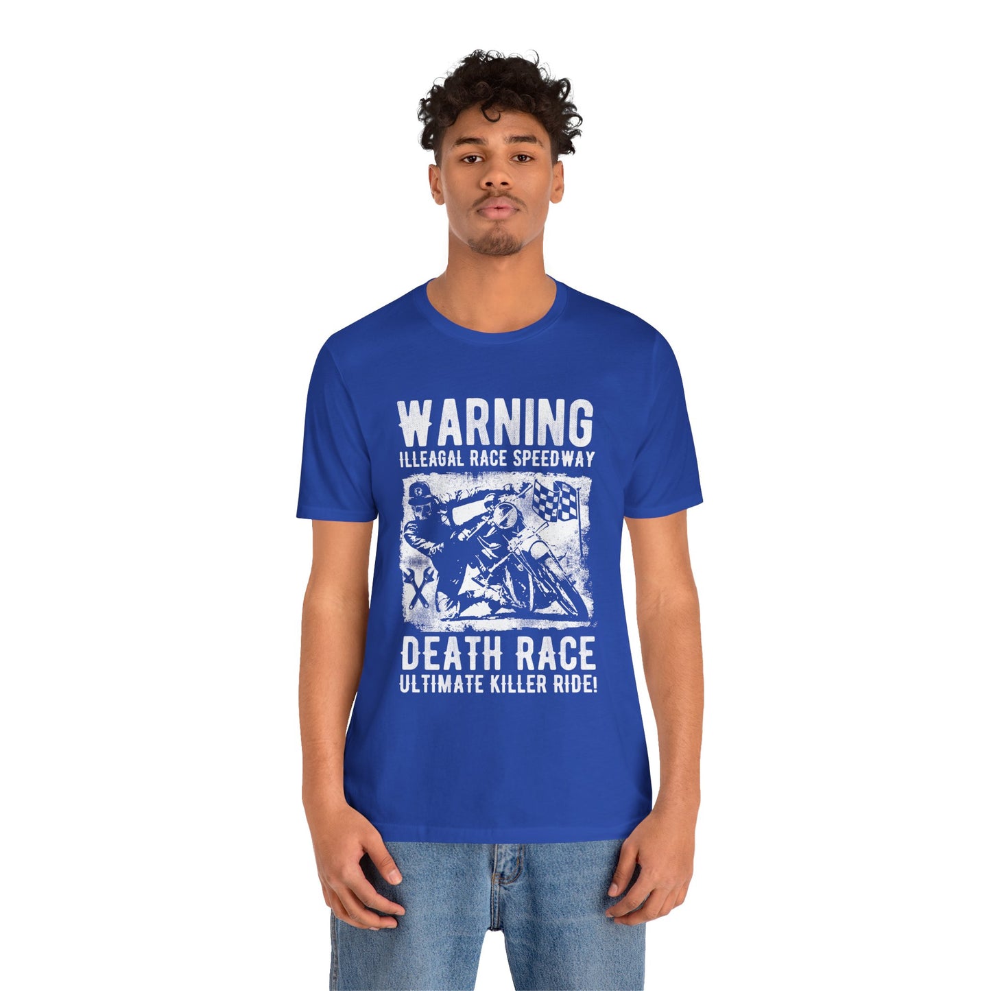 Warning: Illegal Race Speedway- Unisex Jersey Short Sleeve Tee - 13406