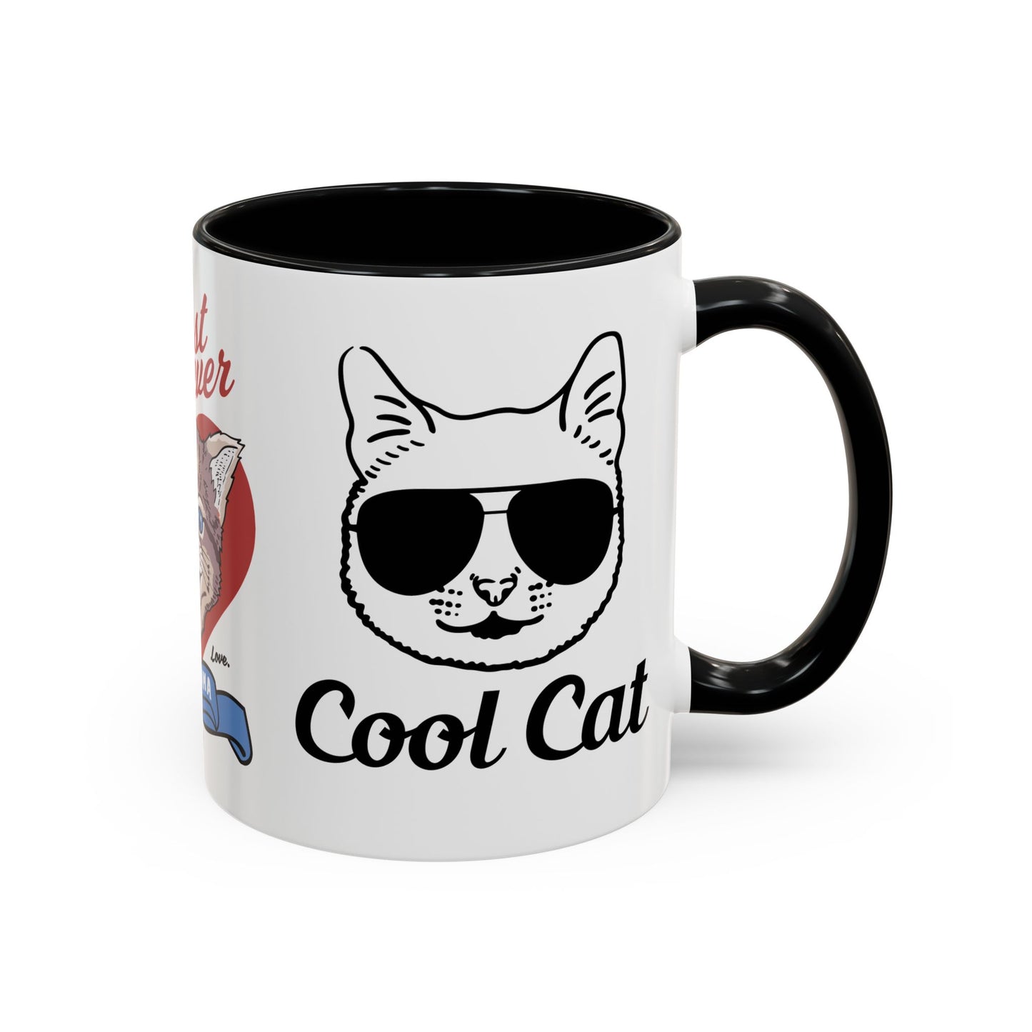 Best Ever Cat Mama - Accent Coffee Mug (11, 15oz)