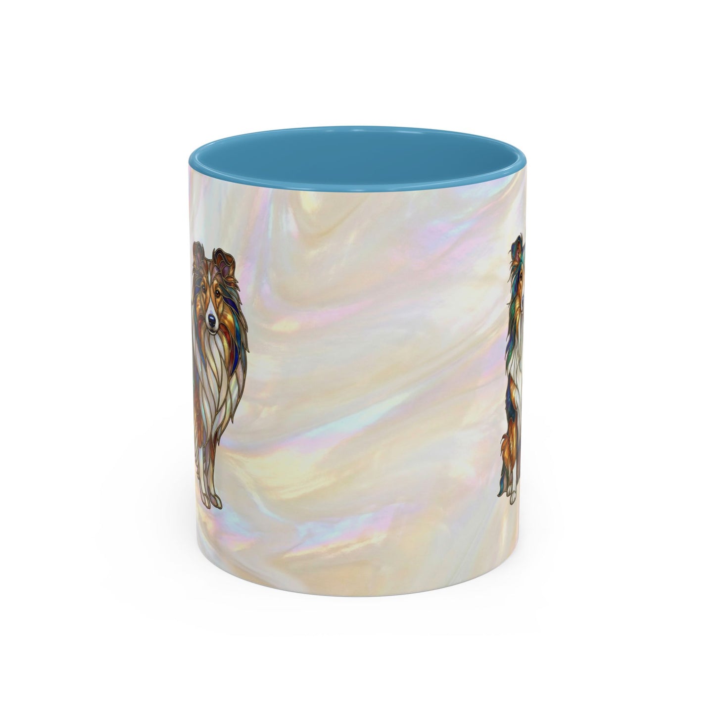 Sheltie Accent Coffee Mug – Stained Glass Design 11/15oz - 14645