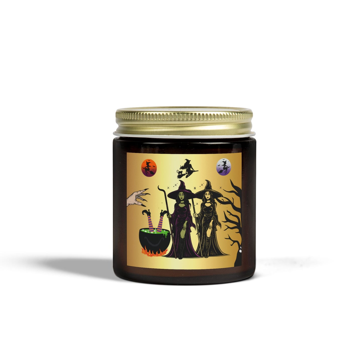 Halloween Witches - Scented Coconut Apricot Candles (4oz, 9oz) - 14097