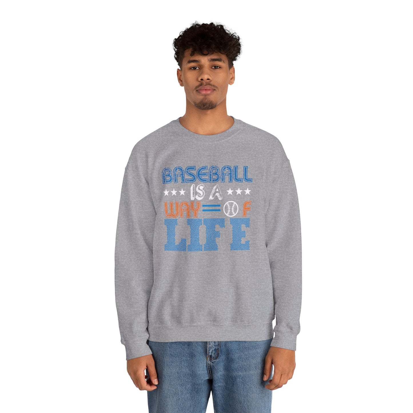 Baseball Is A Way of Life - Unisex Heavy Blend™ Crewneck Sweatshirt