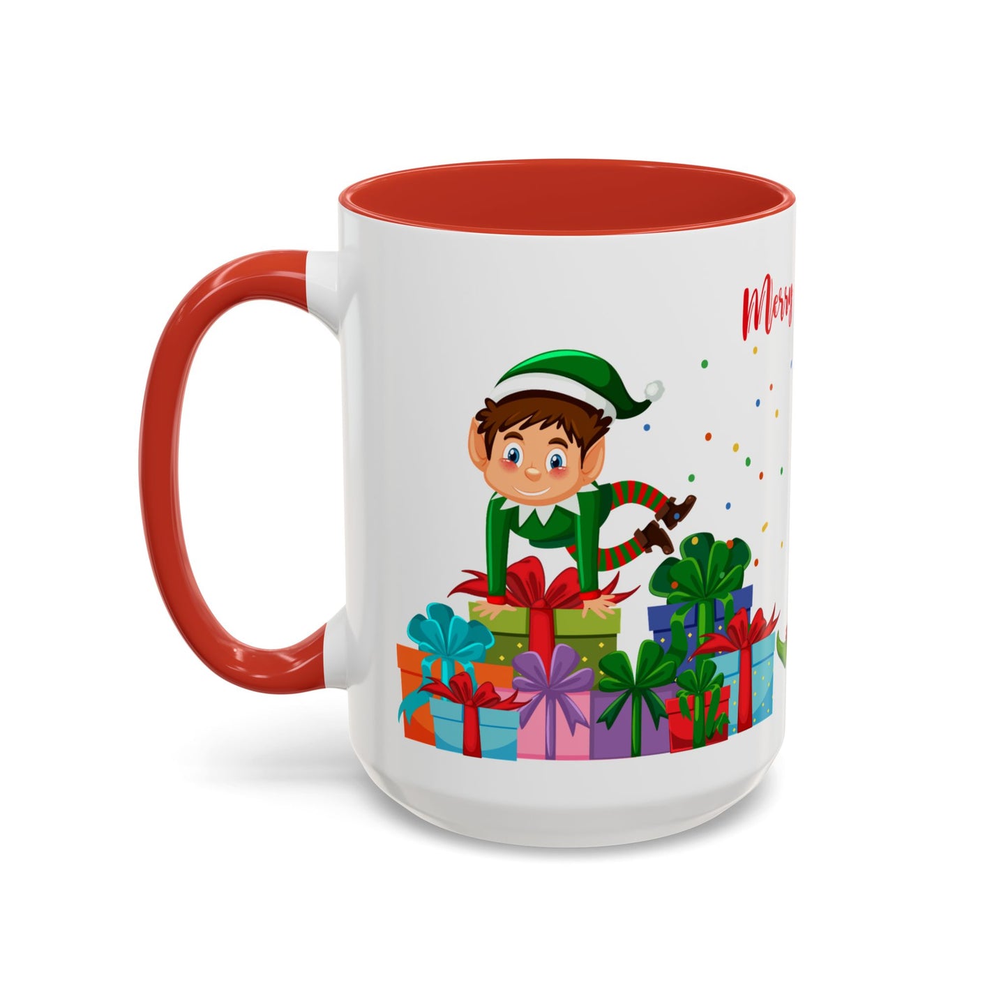 Elves, Merry Christmas - Accent Coffee Mug (11, 15oz) - 10360