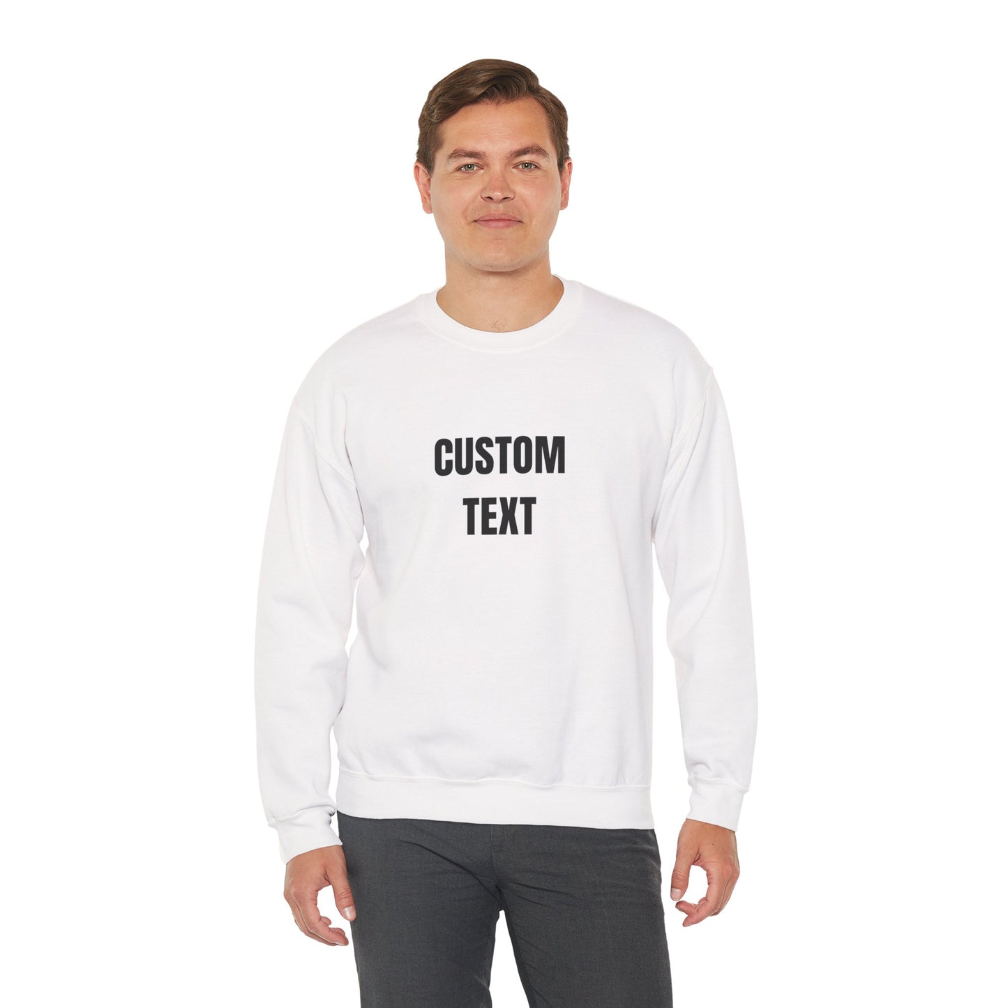 Custom Text Crewneck Sweatshirt – Personalized Unisex Pullover - 14682