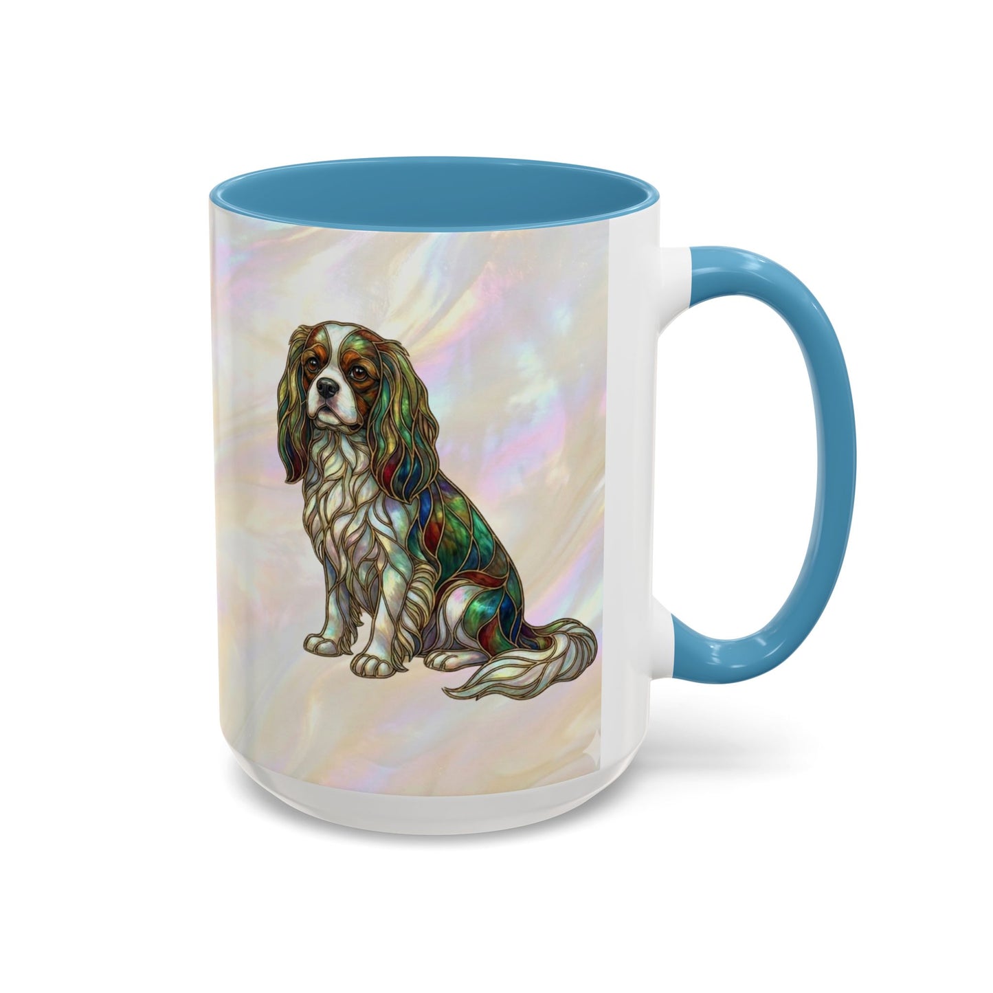 Cavalier King Charles Accent Coffee Mug -Stained Glass Style (11/15oz) - 14624