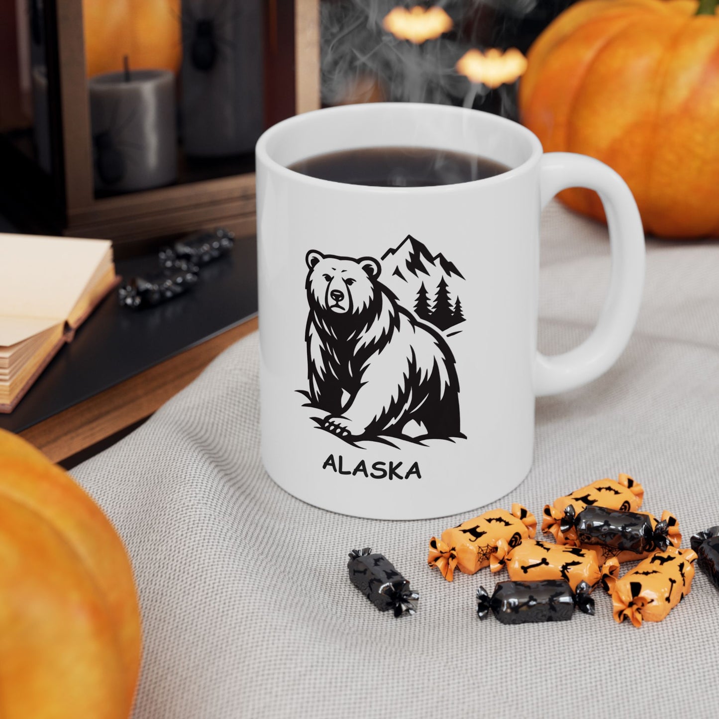 "Alaska: Where the snow is white, and the bears are just as big as the stories." Ceramic Mug - 13024