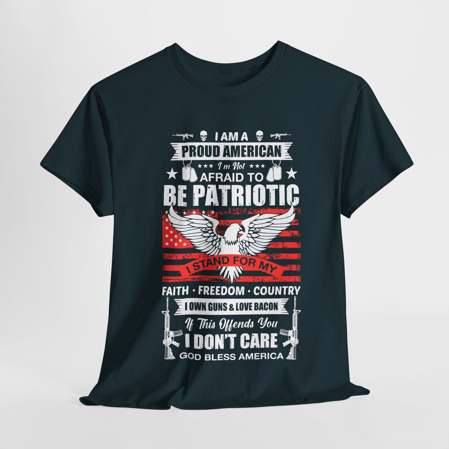 Unisex Patriotic Tee - Proud American T-Shirt, 4th of July Gift, Freedom Shirt, Memorial Day Apparel, Casual Wear - 13789