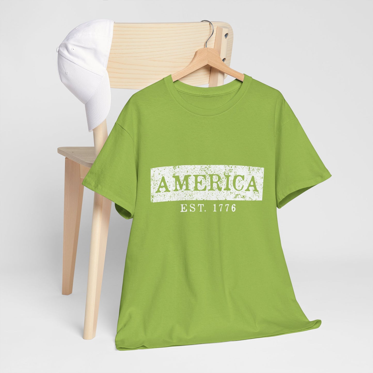 Patriotic Unisex Tee - America EST 1776, Vintage Style Shirt, Independence Day Gift, Casual Wear, Gifts for Him/Her - 13736