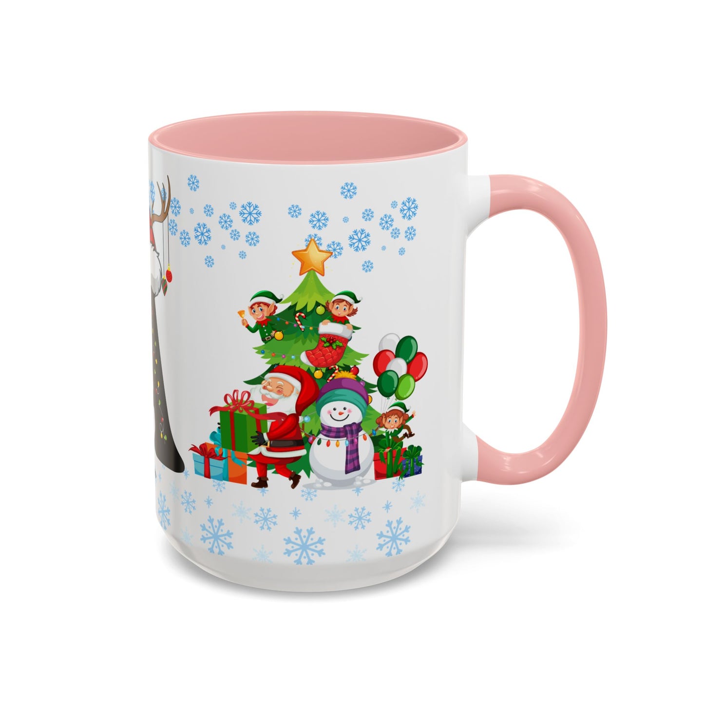 Christmas Letter A for Aaron, Customizable - Accent Coffee Mug (11, 15oz)