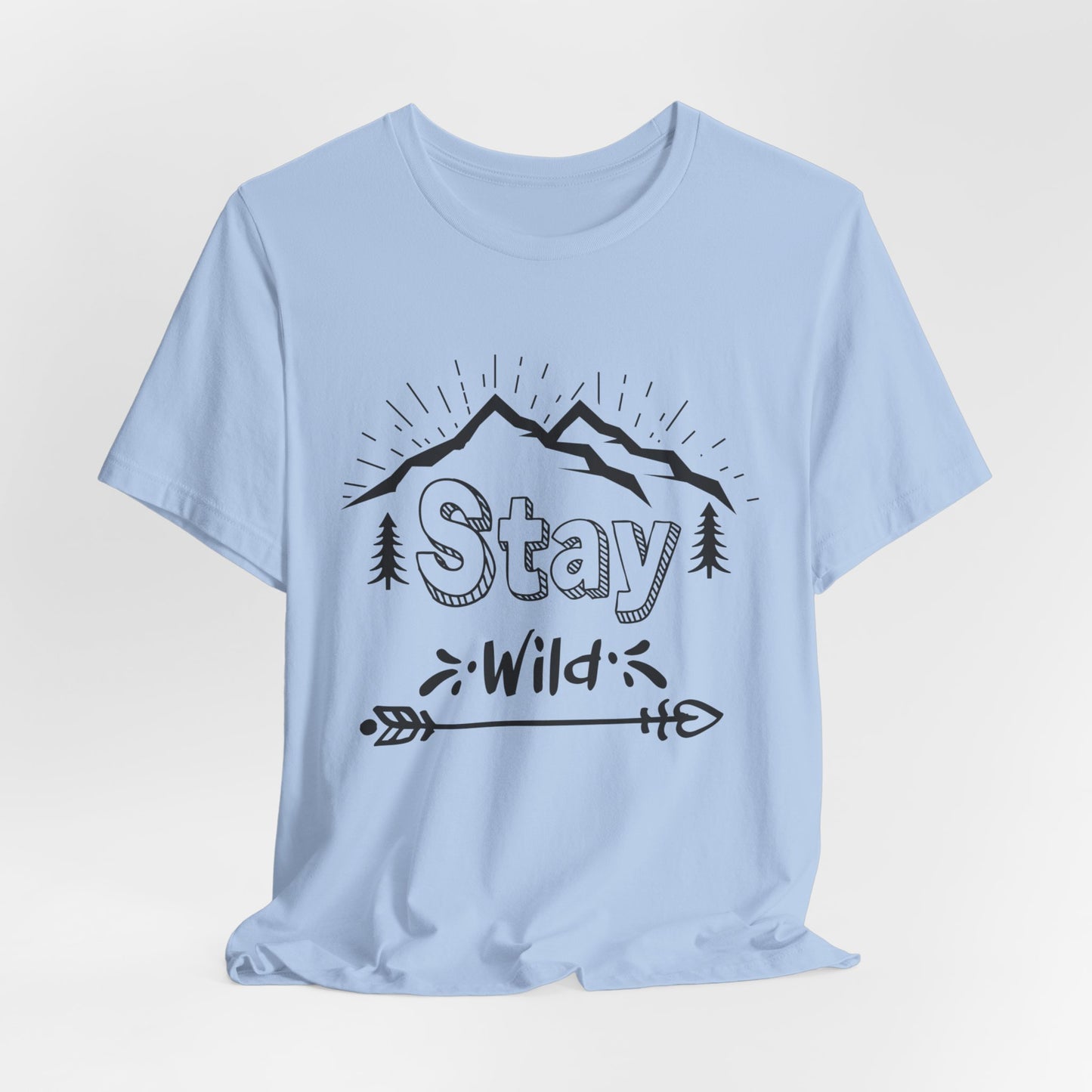 Camping: Stay Wild - Unisex Jersey Short Sleeve Tee