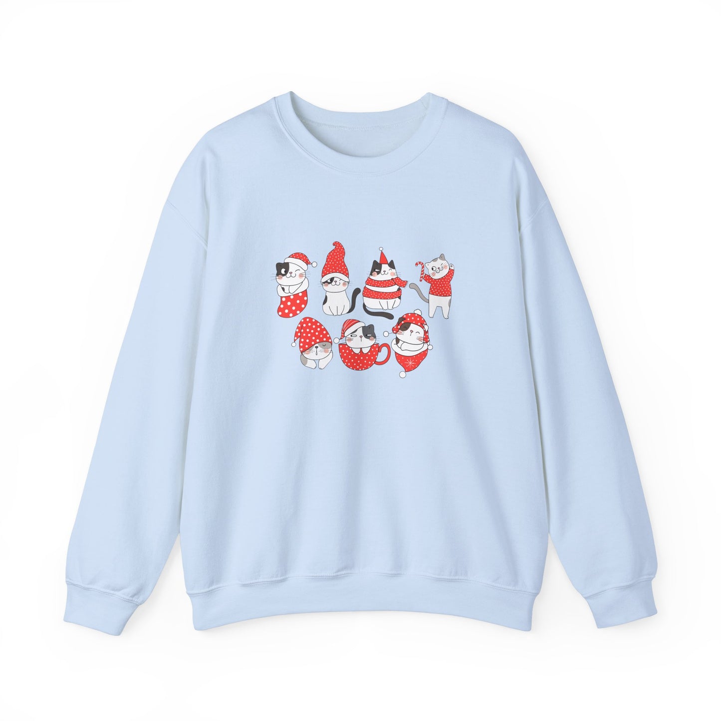 Cats, Merry Christmas - Unisex Heavy Blend™ Crewneck Sweatshirt - 10047