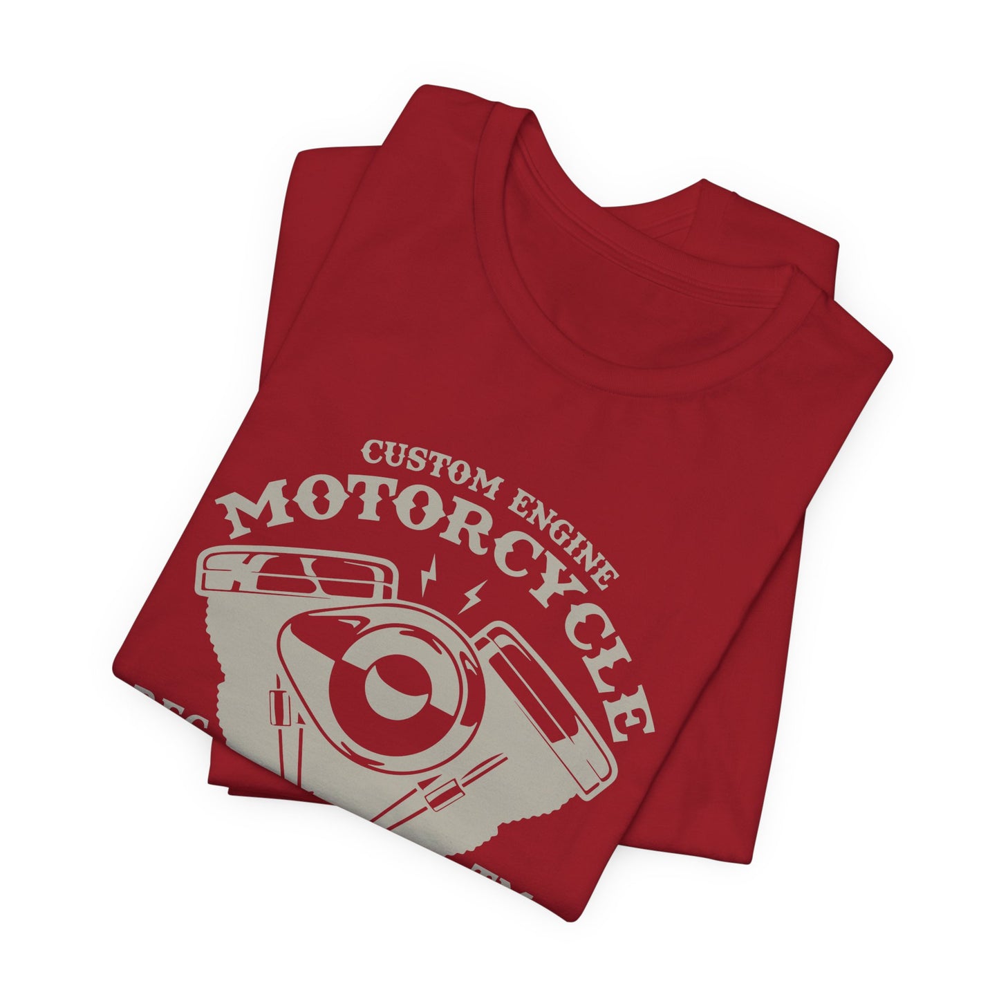 Custom Engine Motorcycle - Unisex Jersey Short Sleeve Tee