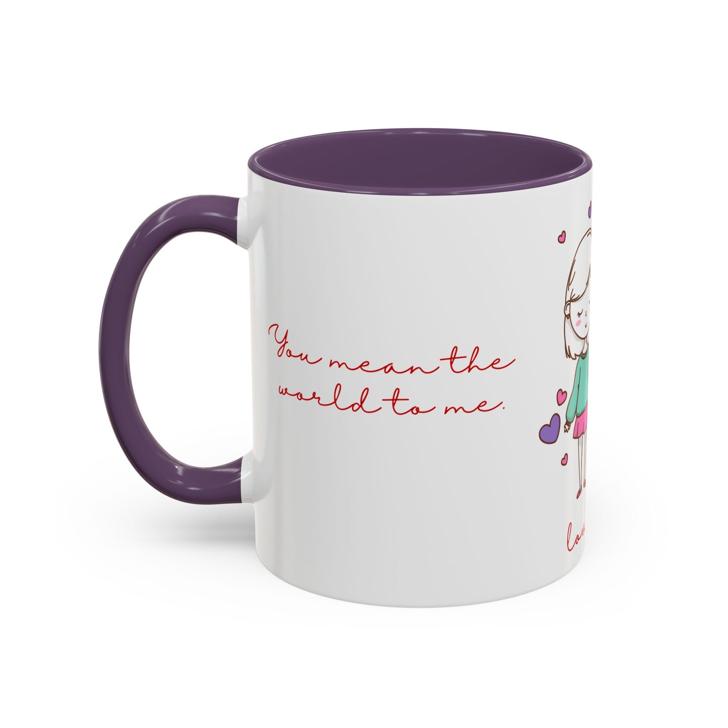Cute Couple, Love You - Accent Coffee Mug (11, 15oz) - 11472