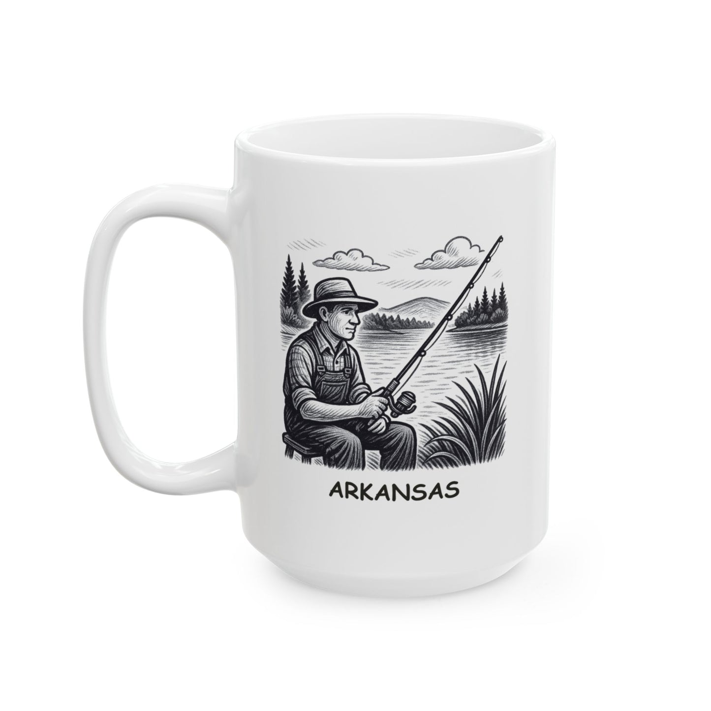 "In Arkansas, we don’t have a ‘state bird,’ we have ‘state fishin’ poles.’" Ceramic Mug - 13274
