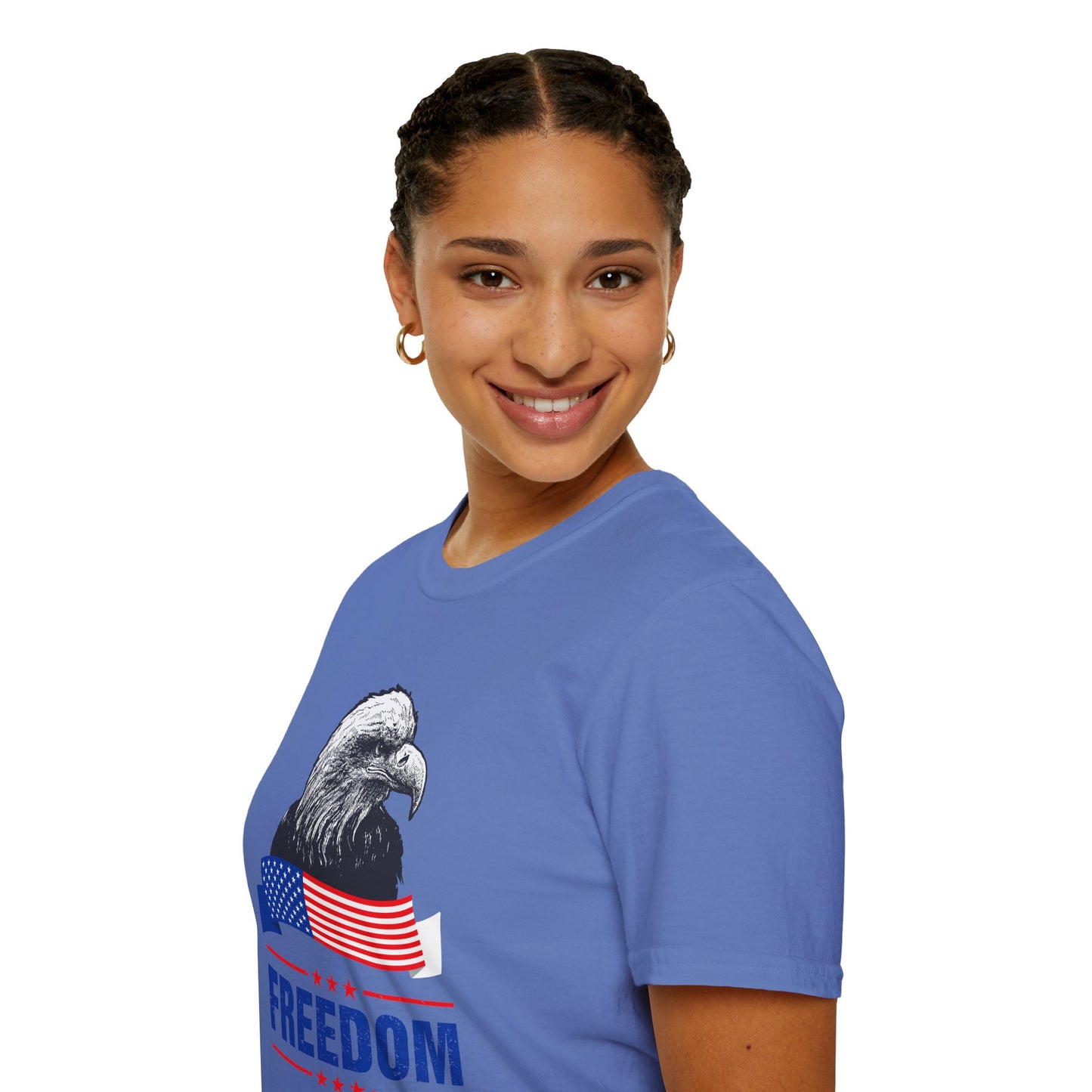 Eagle Freedom T-Shirt - Patriotic Tee for Independence Day, Memorial Day, Veteran's Day, Casual Wear, Gift for Freedom Lovers - 13738
