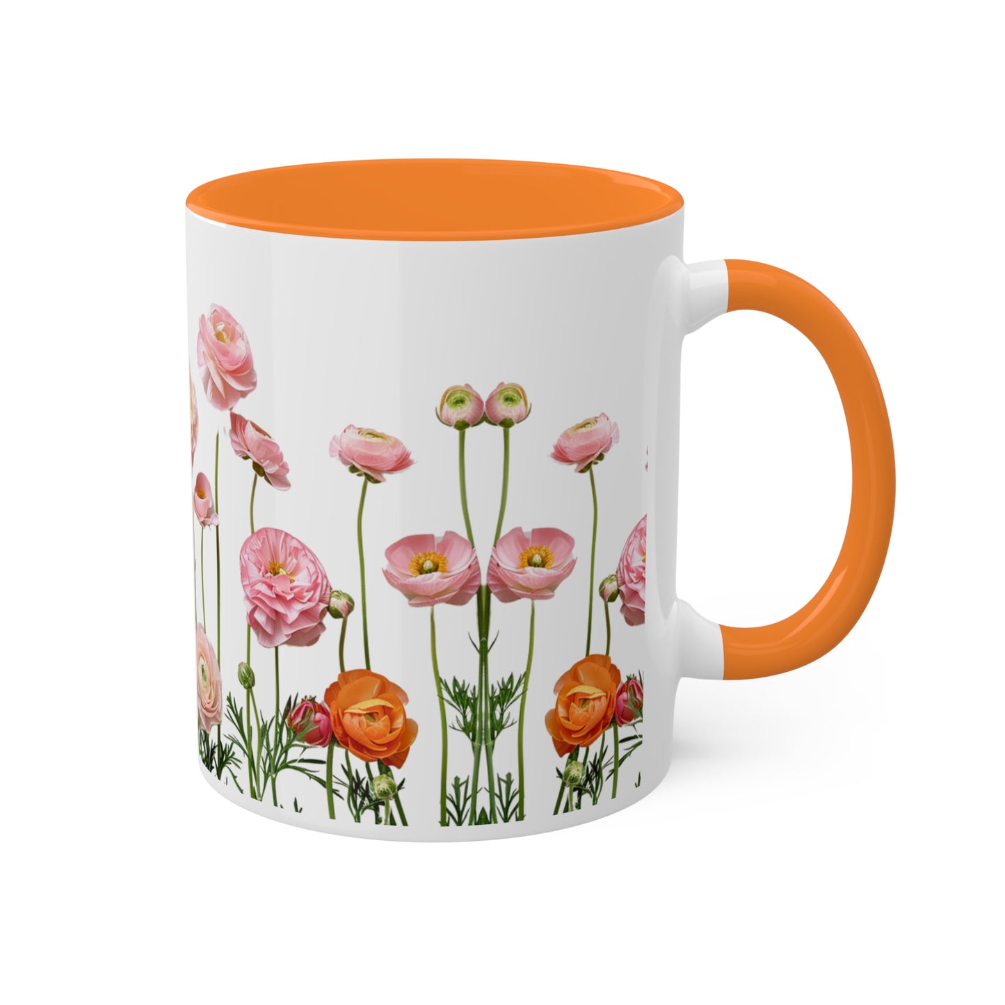 Vibrant Pink and Orange Petals - Colorful Mugs, 11oz