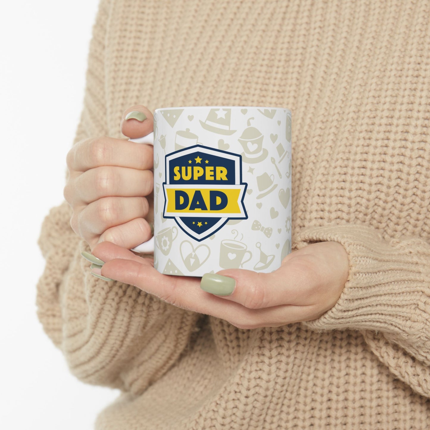 Super Dad Ceramic Mug - Perfect Gift for Father's Day, Coffee Lovers, Birthdays, Family Gatherings, and Everyday Use - 14004