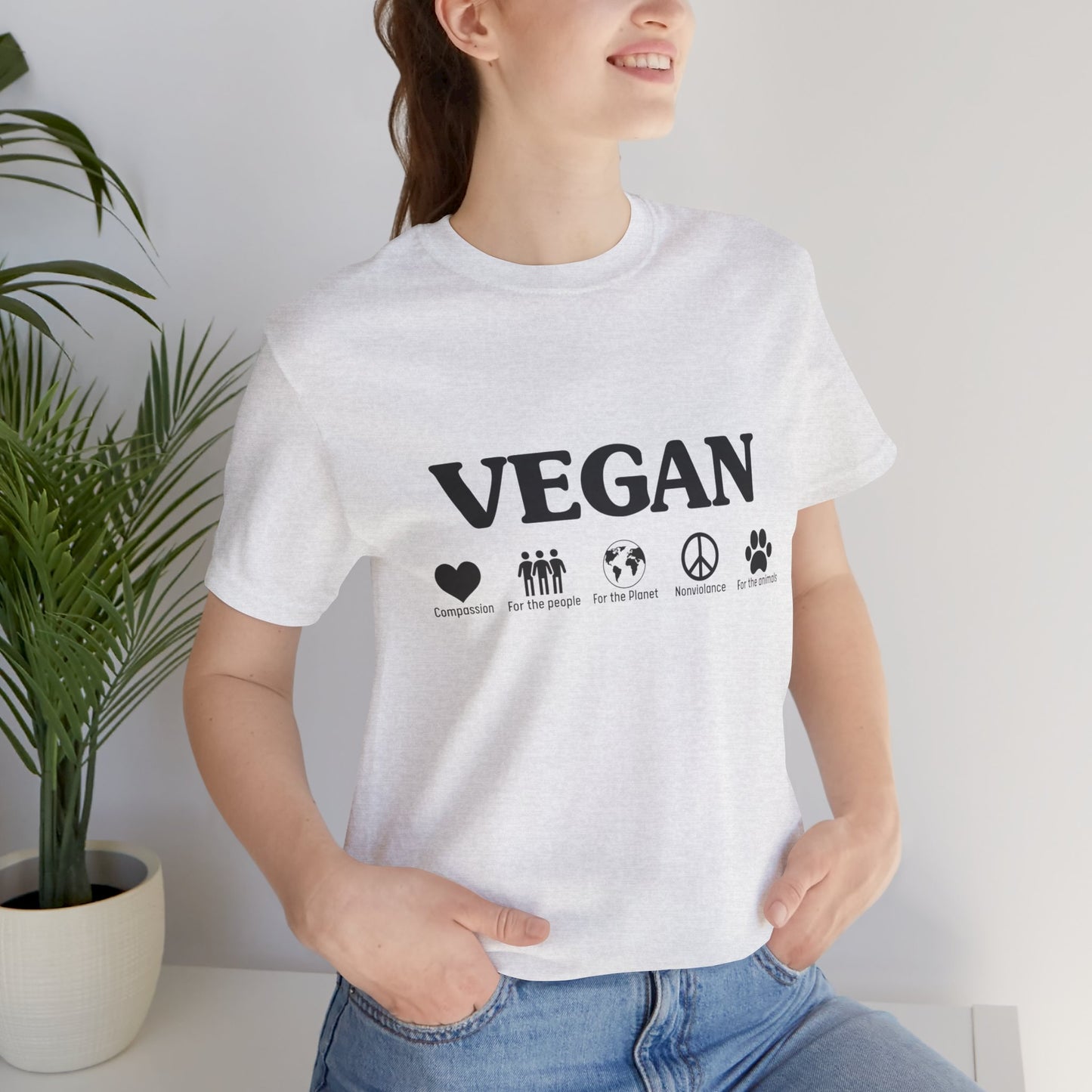 Vegan - Unisex Jersey Short Sleeve Tee