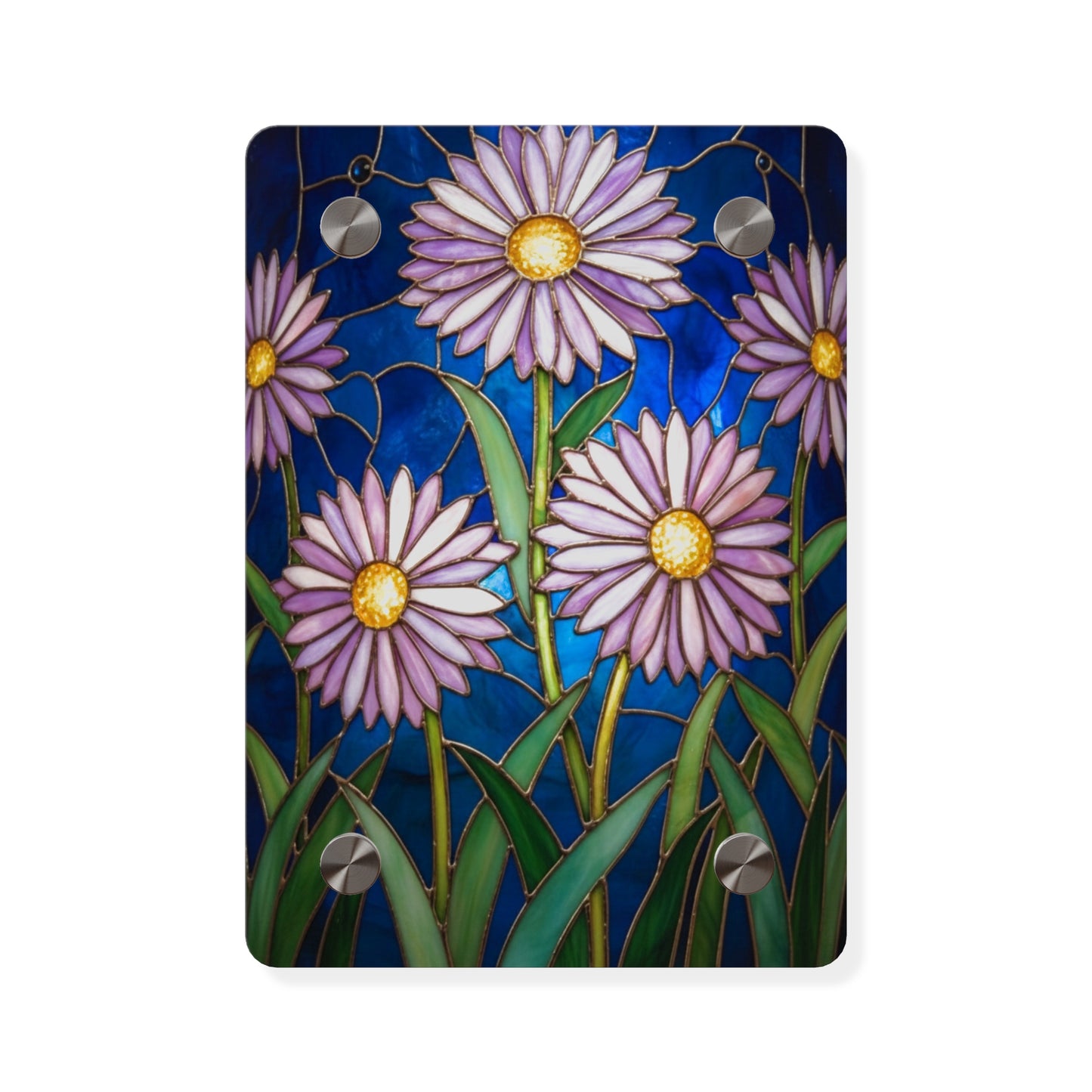 Aster Field Acrylic Wall Art Panel — Floral Home Décor - 14607