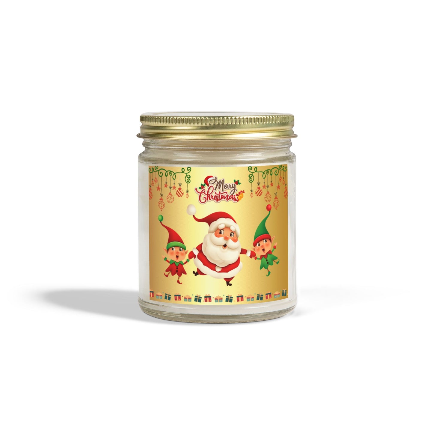 Merry Christmas - Scented Candles, Coconut Apricot Wax (4oz, 9oz)