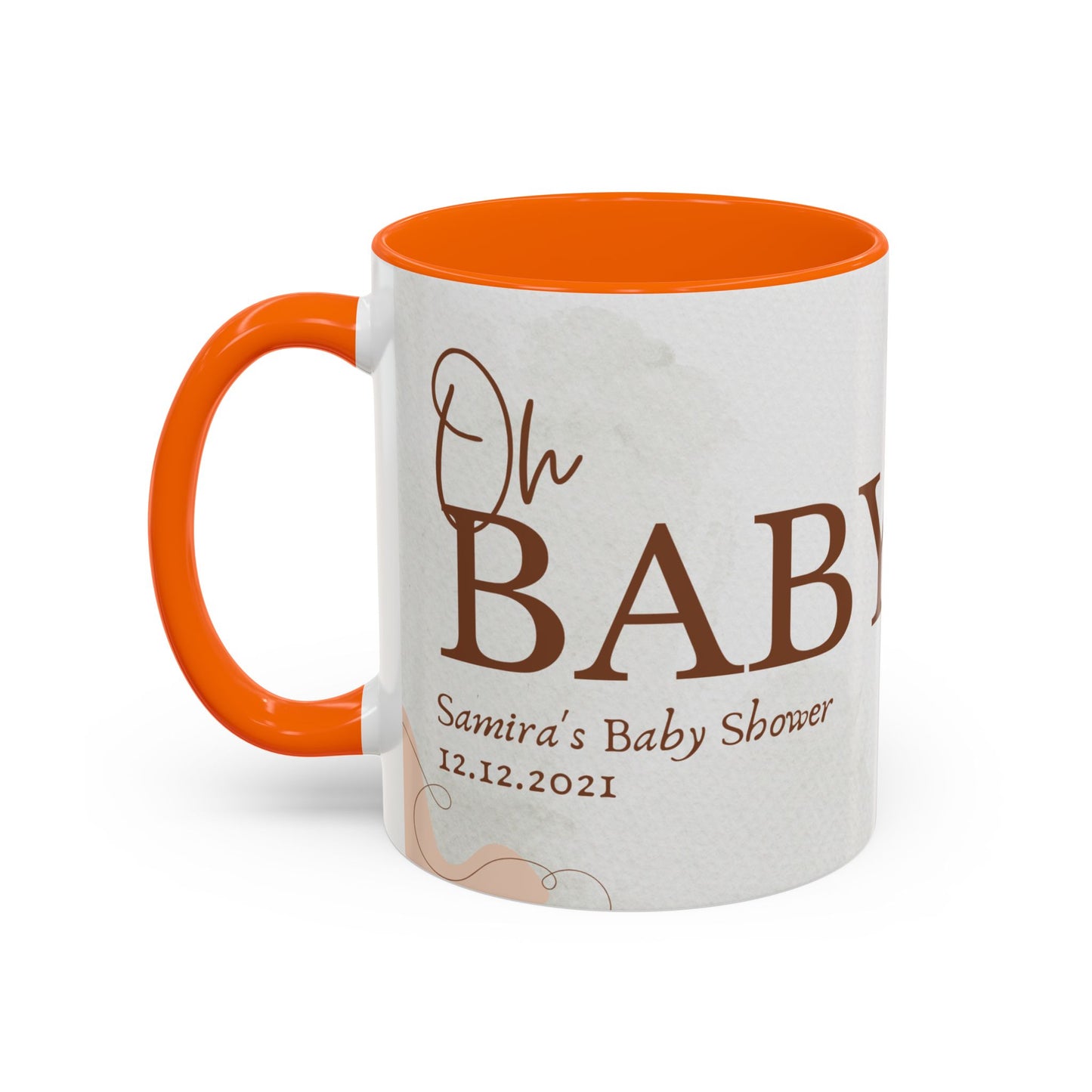 Oh Baby, Samira's Baby Shower, Customizable - Accent Coffee Mug (11, 15oz) - 10882