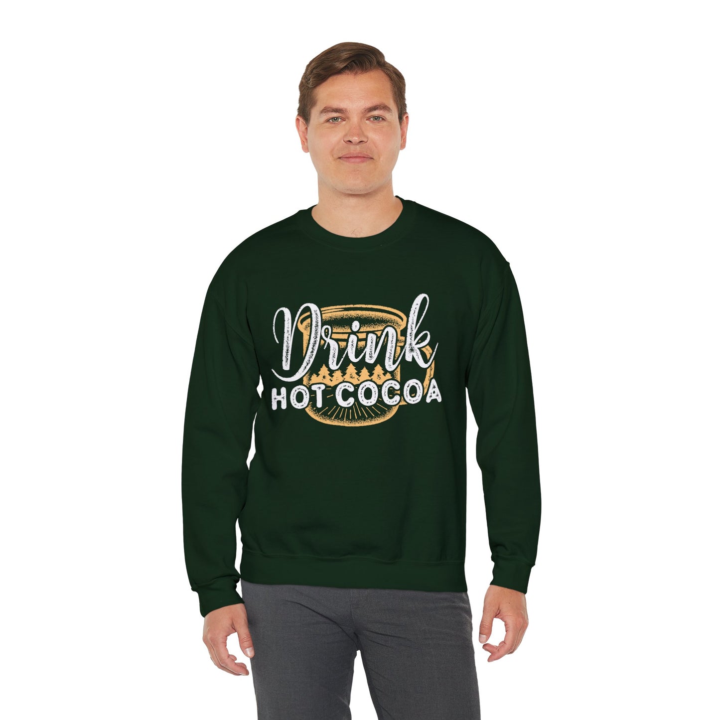 Drink Hot Cocoa - Unisex Heavy Blend™ Crewneck Sweatshirt