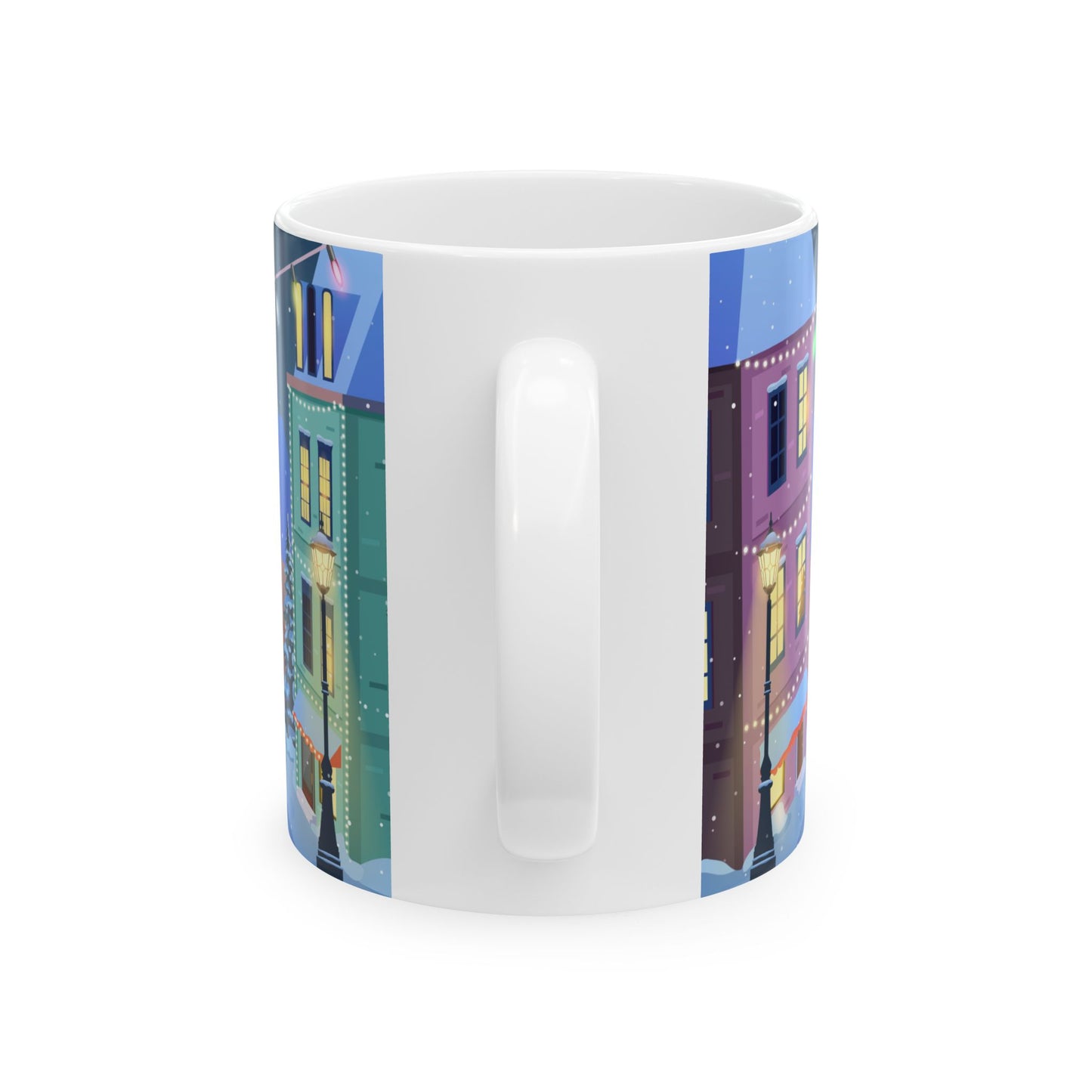 Christmas Night On the Street - Ceramic Mug, (11oz, 15oz) - 10452