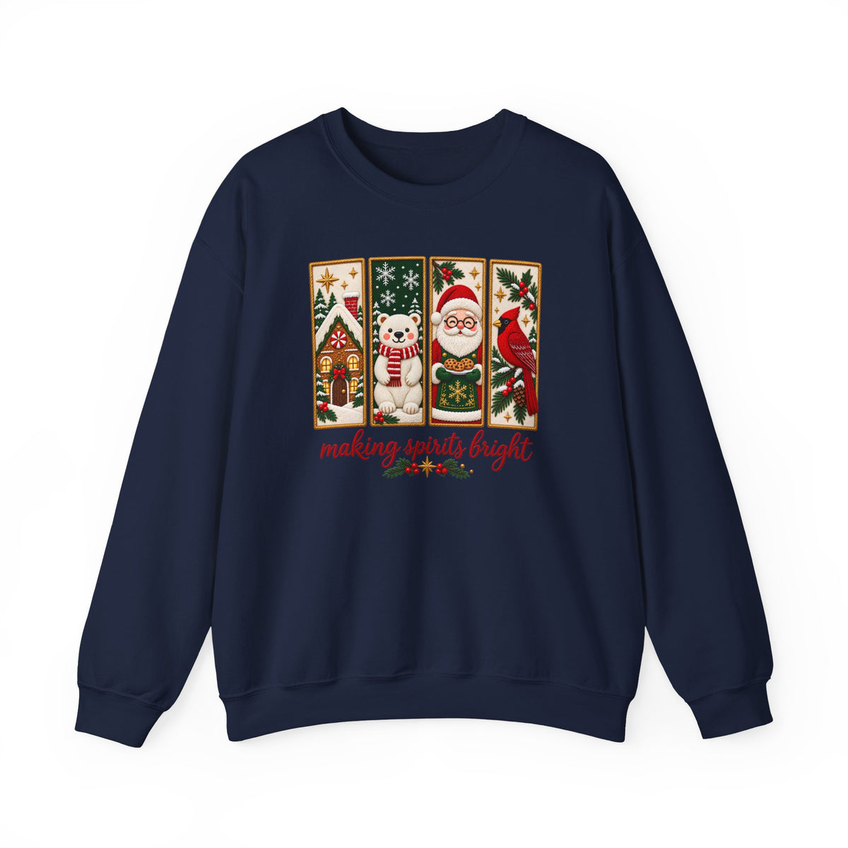 Making Spirits Bright Sweatshirt, Cute Vintage Christmas Crewneck - 14548