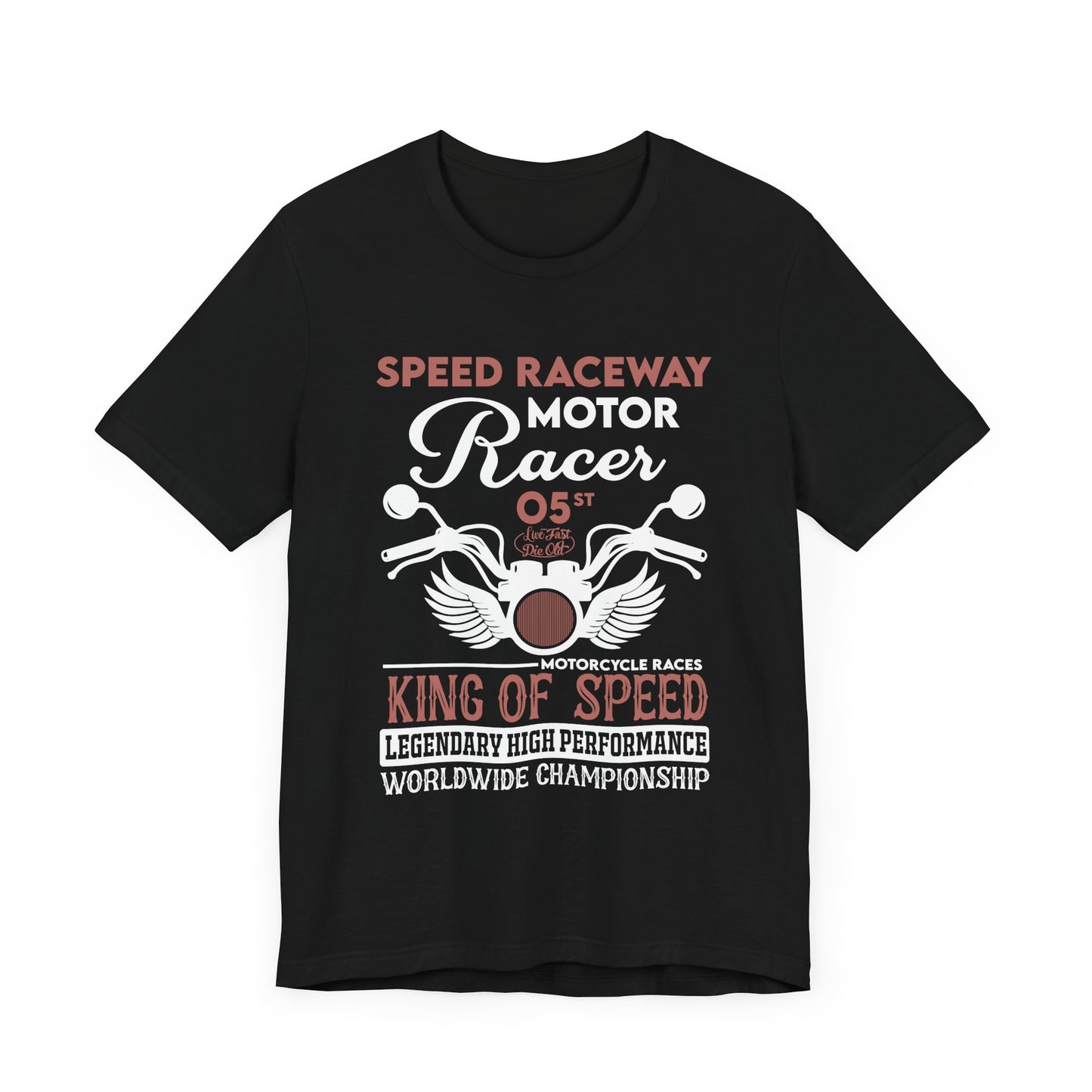 Speed Raceway, Motorcycle Races King of Speed - Unisex Jersey Short Sleeve Tee - 13105