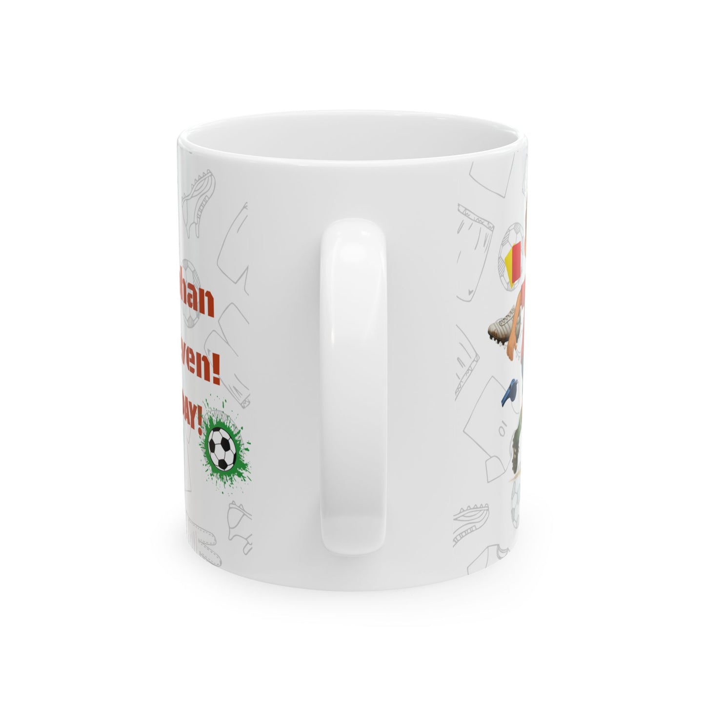 Happy Birthday Stephan!, Personalized, 7th, Soccer-Themed Ceramic Mug for Sports Lovers, Celebrate Birthdays, Goal Scoring Gifts - 14215