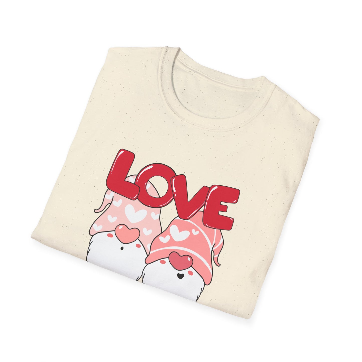 Gnomes, Love, Happy Valentine's Day - Unisex Softstyle T-Shirt - 11444