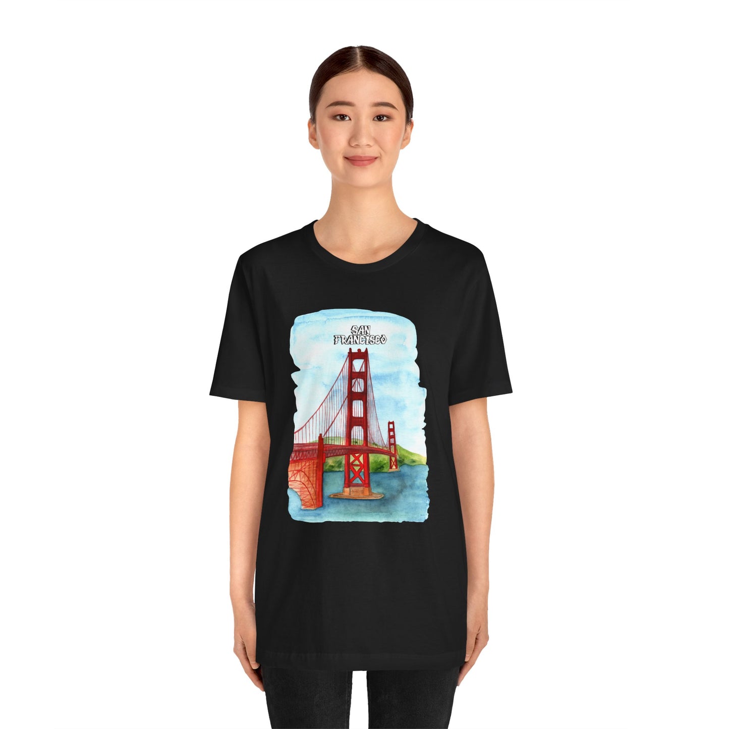 San Francisco Golden Gate Bridge Tee - Unisex Short Sleeve Jersey Shirt for Travel Lovers - 12203