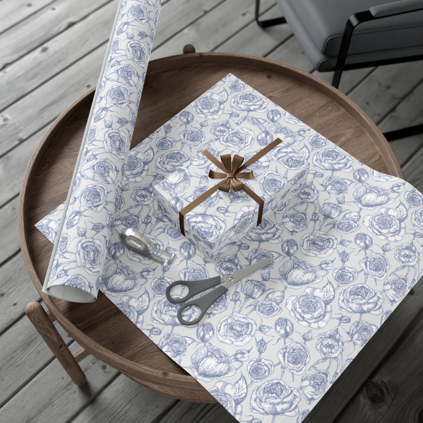Vintage Blue Flowers - Gift Wrap Papers - 10314