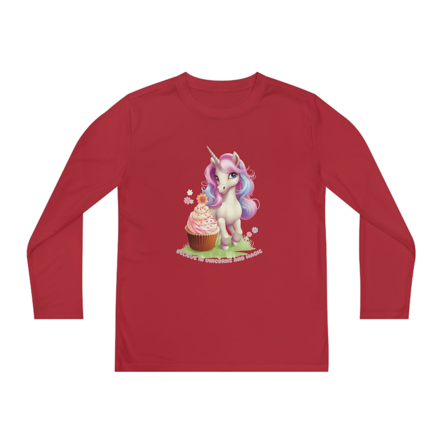 Believe in Unicorns and Magic - Youth Long Sleeve Competitor Tee