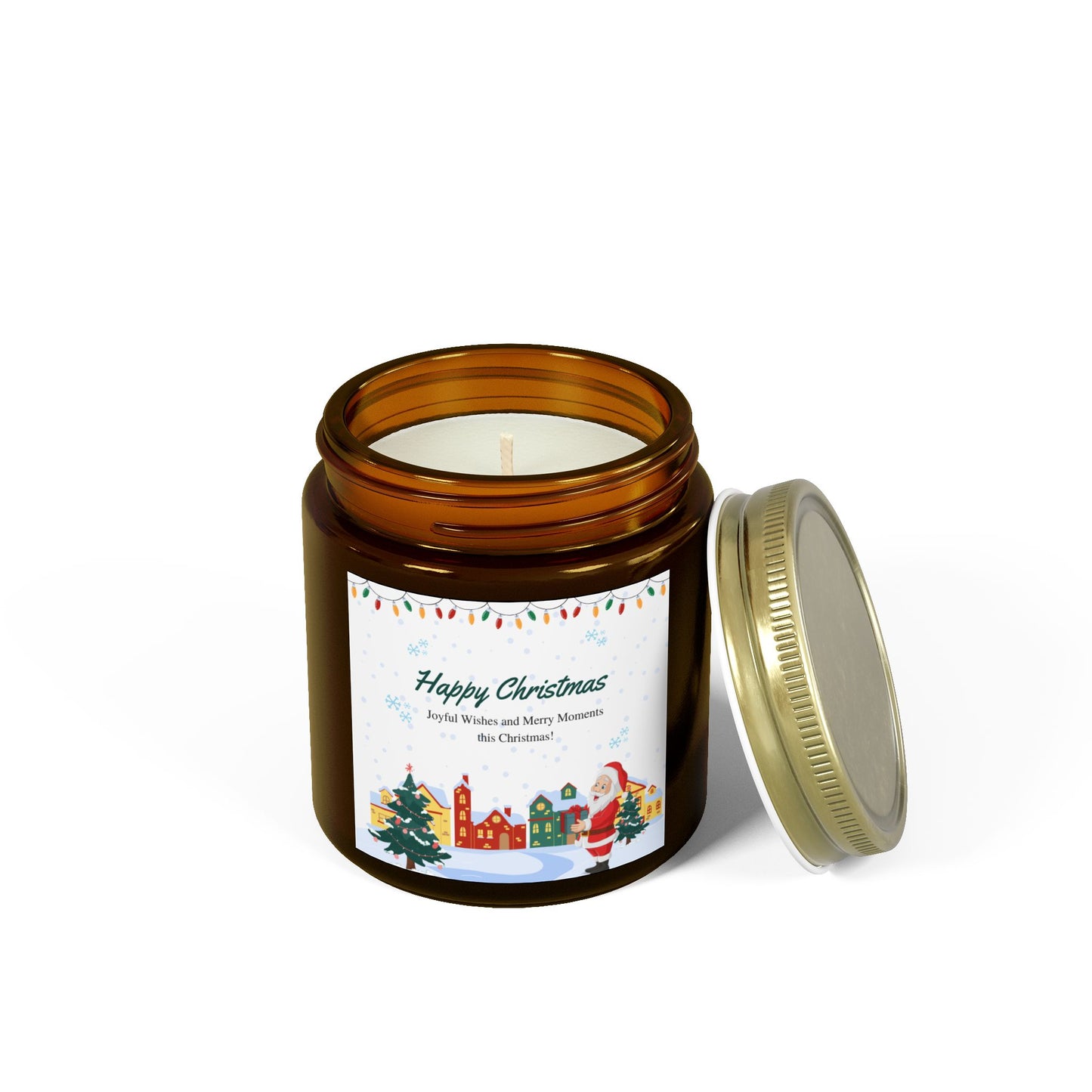 Merry Christmas - Scented Candles, Coconut Apricot Wax (4oz, 9oz)