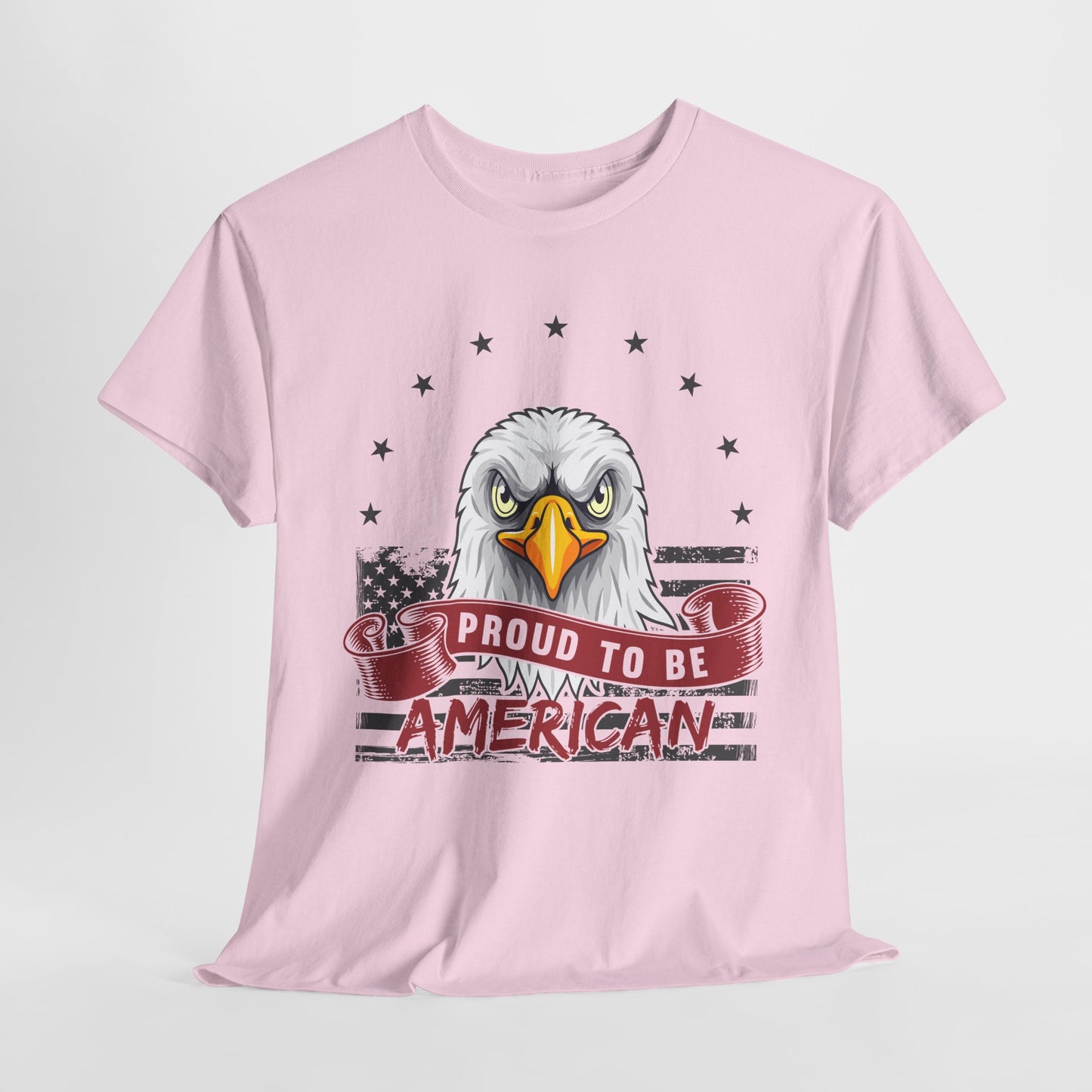 Proud to Be American Tee, Patriotic T-Shirt, USA Pride Shirt, Eagle Graphic Tee, Independence Day Gift, 4th of July Apparel - 13785