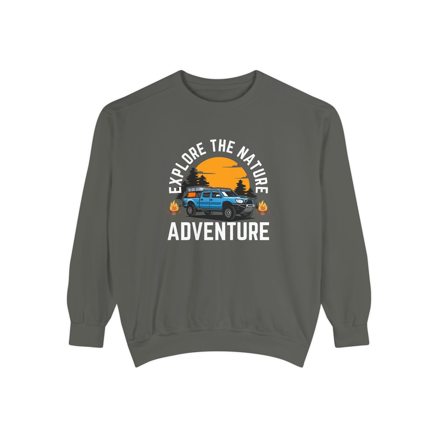 Explore the Nature - Unisex Garment-Dyed Sweatshirt - 10619