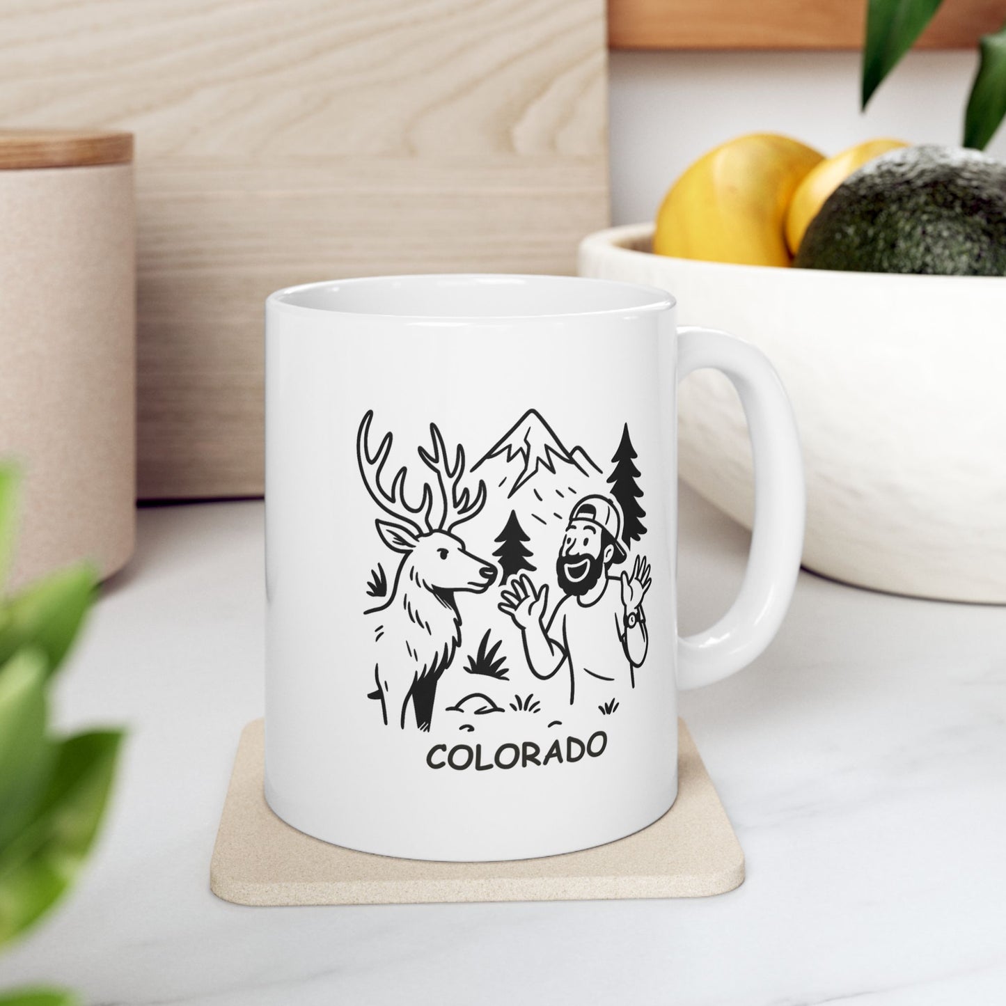 "Colorado: Where the wildlife is wild, and the people are wilder." Ceramic Mug - 13607