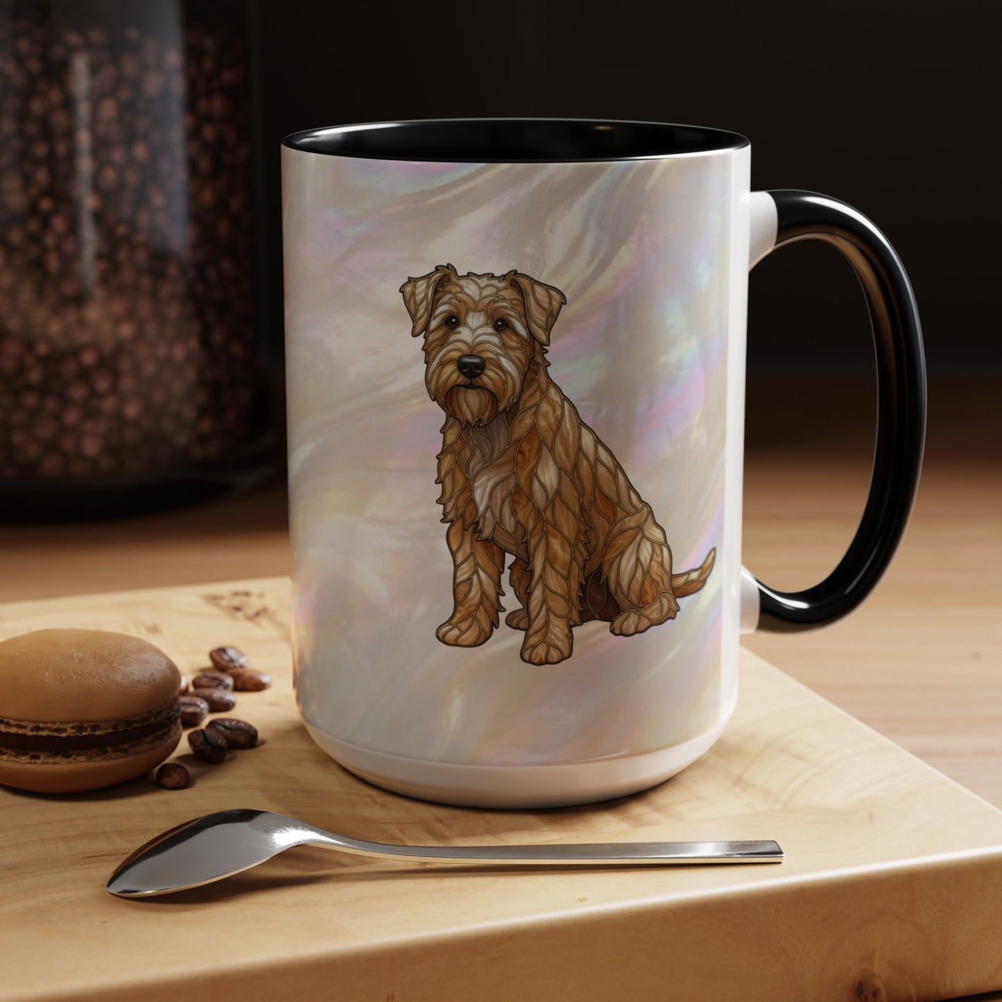 Wheaten Terrier Accent Coffee Mug – Stained Glass Design 11/15oz - 14651