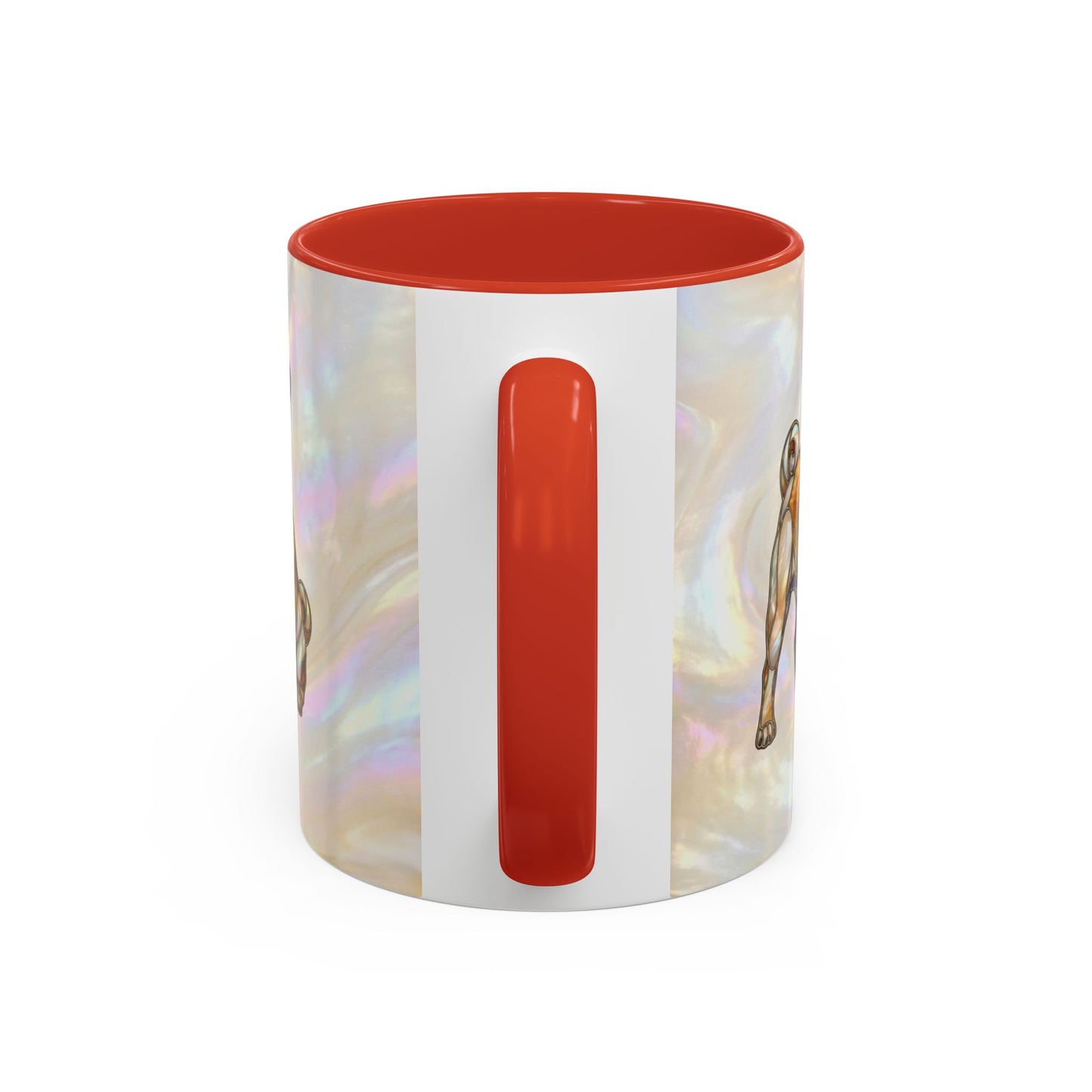 Personalized Pug Accent Coffee Mug –  Stained Glass Design (11/15oz) - 14547