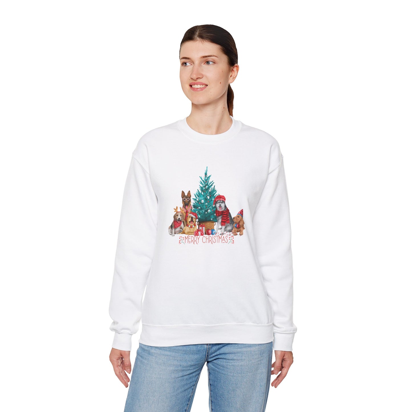 Merry Christmas, Dogs - Unisex Heavy Blend™ Crewneck Sweatshirt - 10265