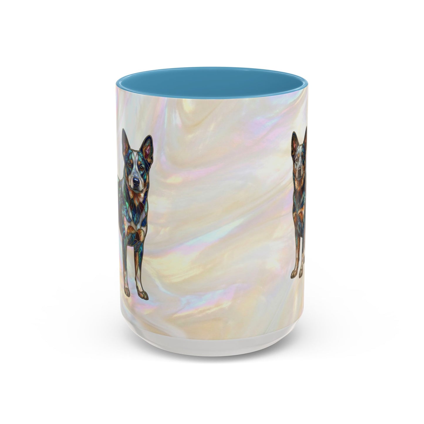 Australian Cattle Dog Accent Mug — Stained Glass Design (11/15oz) - 14613