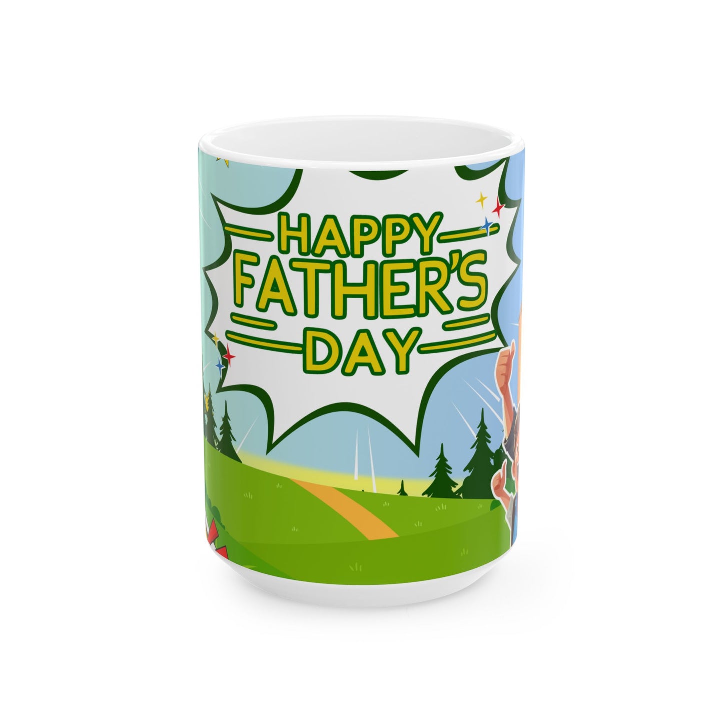 Happy Father's Day Ceramic Mug | Gift for Dad | Custom Coffee Cup for Father - 14060