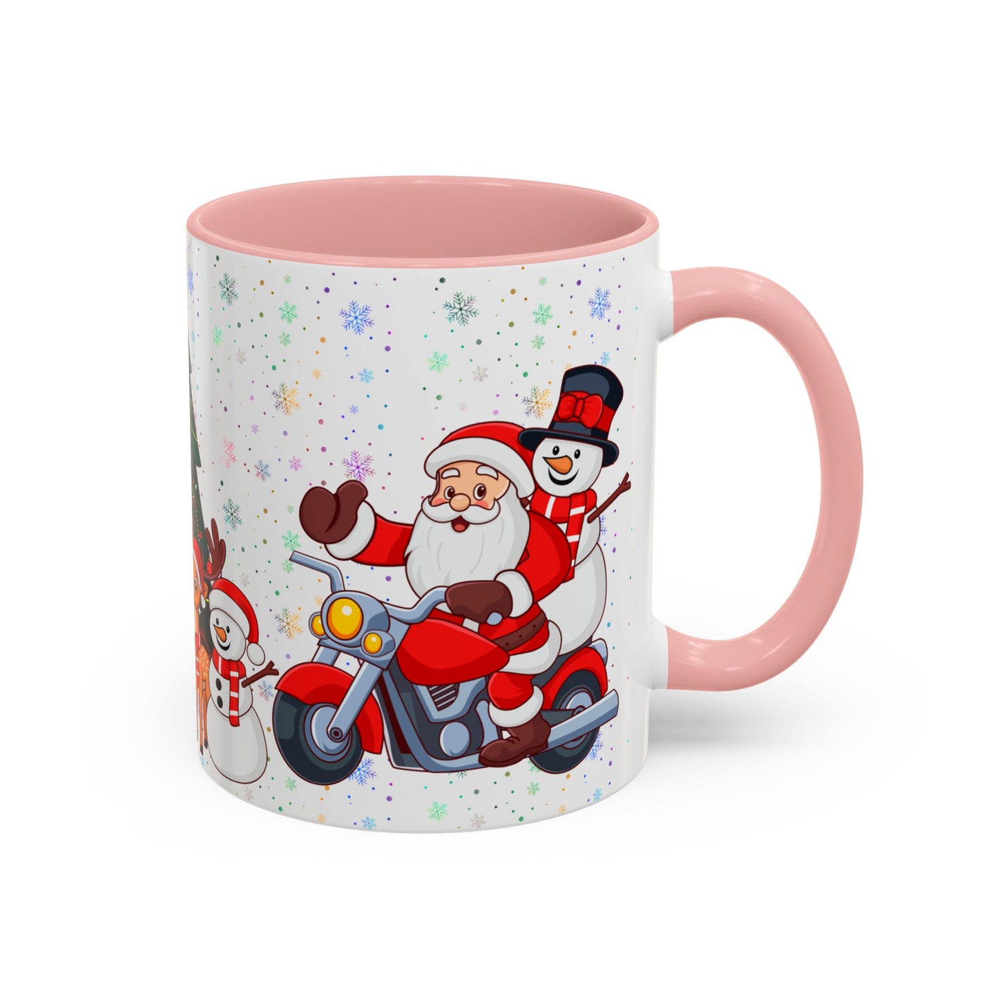 Christmas Party, Santa, Snowman & Reindeer - Accent Coffee Mug (11, 15oz) - 10427